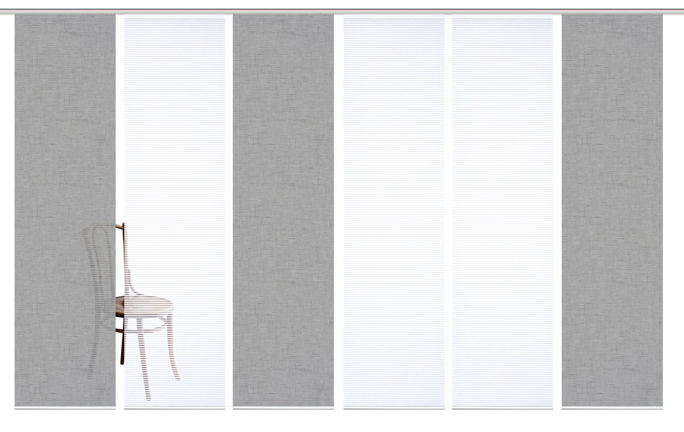 HOME in green Schiebegardine »ESTRA« Paneelwagen 6 Stk. tlg. SET DIGITALDRUCK,BAMBUSOPTIK RECYCELT