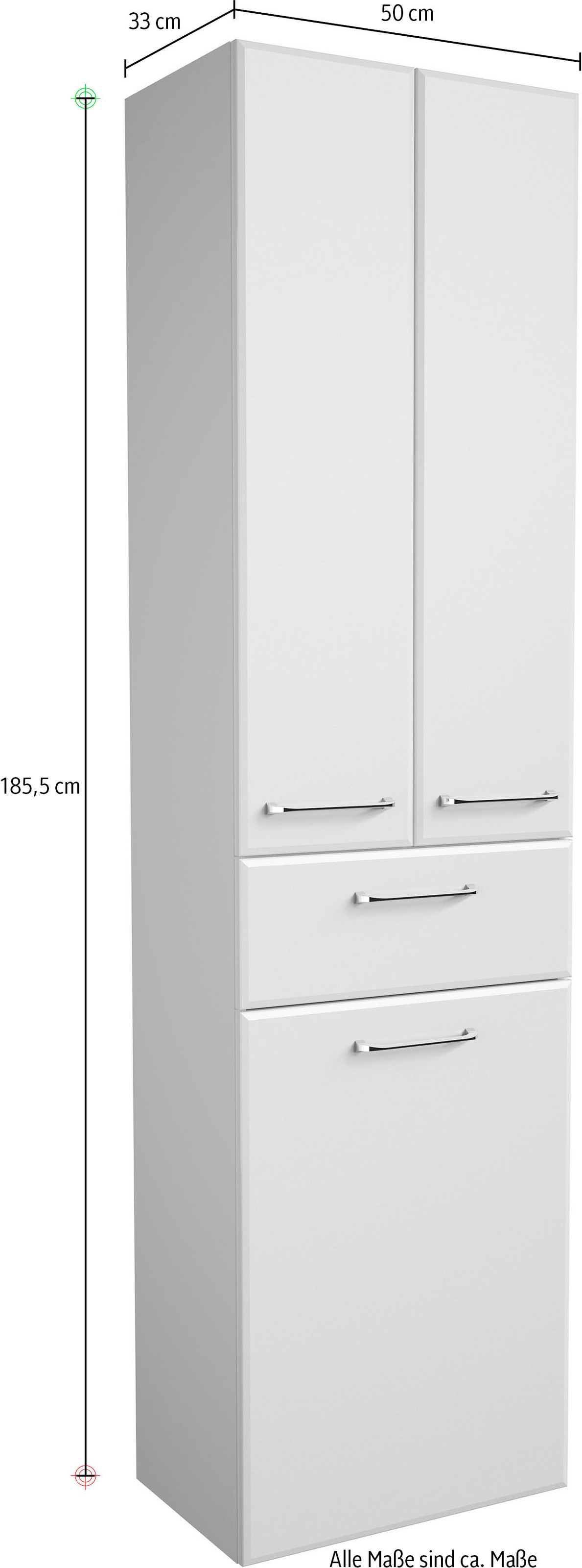 Saphir Badmöbel-Set »Quickset 341 6-teilig, Waschbeckenunterschrank und LED-Spiegelschrank« Set, 6 Stk. tlg.