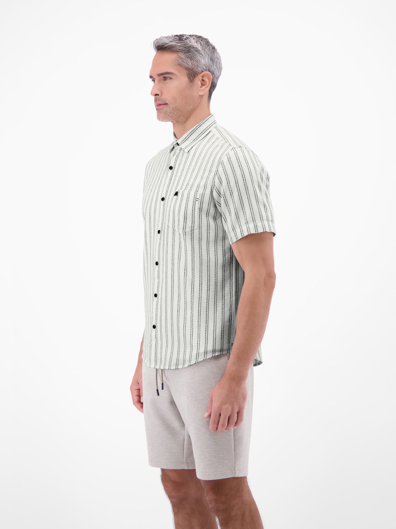 LERROS Kurzarmhemd »Gestreiftes Kurzarmhemd, 100 %Baumwolle«