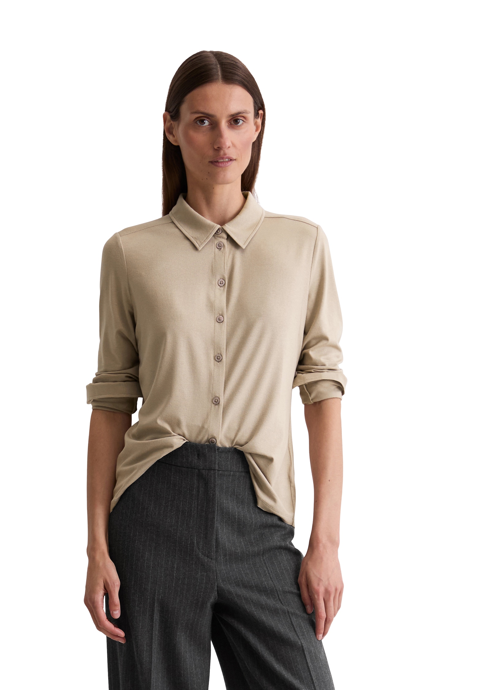 Marc O'Polo Blusenshirt im hüftlangen Schnitt