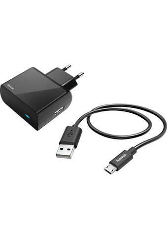 Hama USB-Ladegerät »Ladeset, Micro-USB, 2,4 A, Schwarz« kaufen