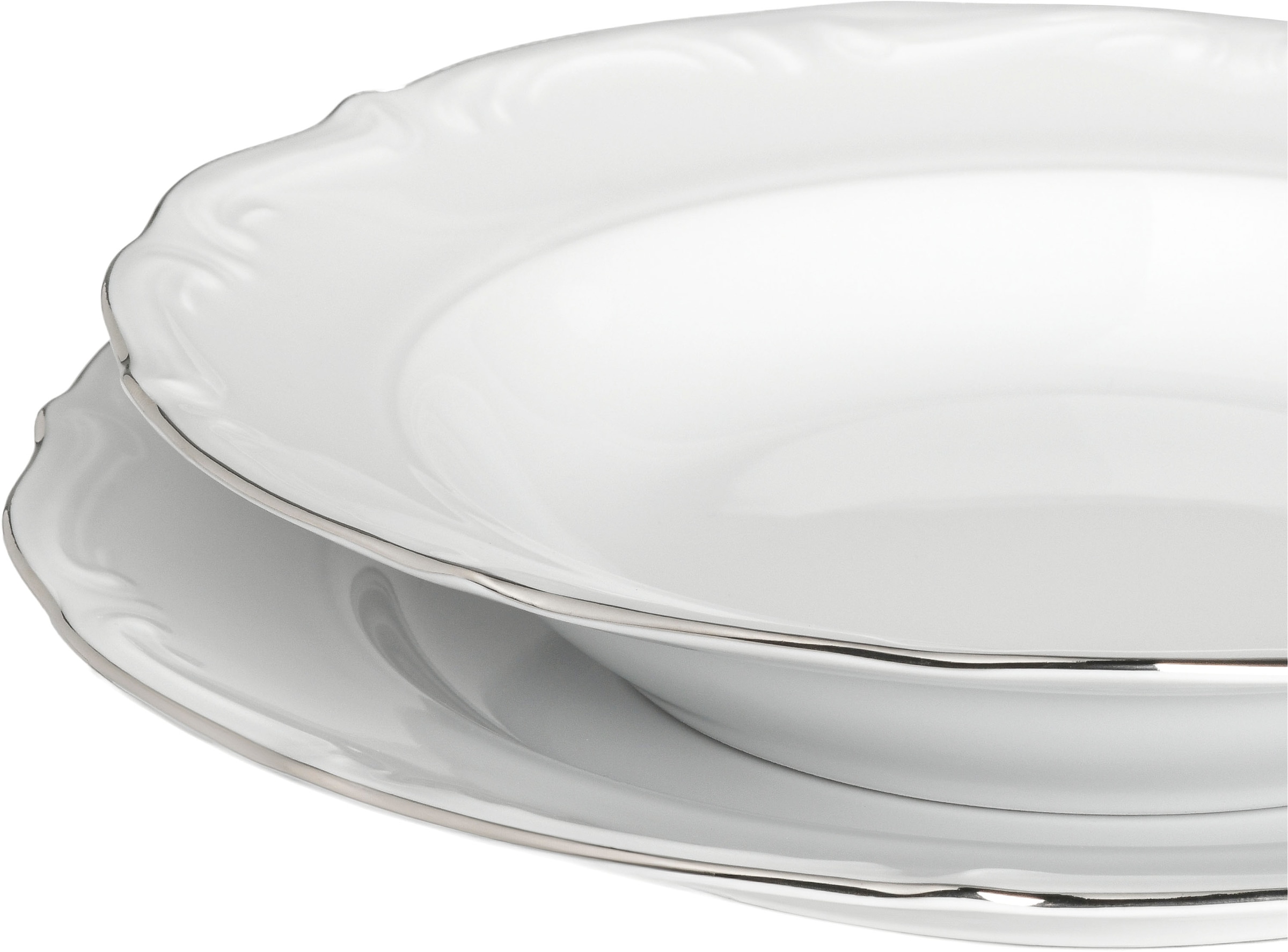 CreaTable Tafelservice »Maria Theresia, Tafel-Service 12-tlg« Teller Set, Traditionelle Porzellanform