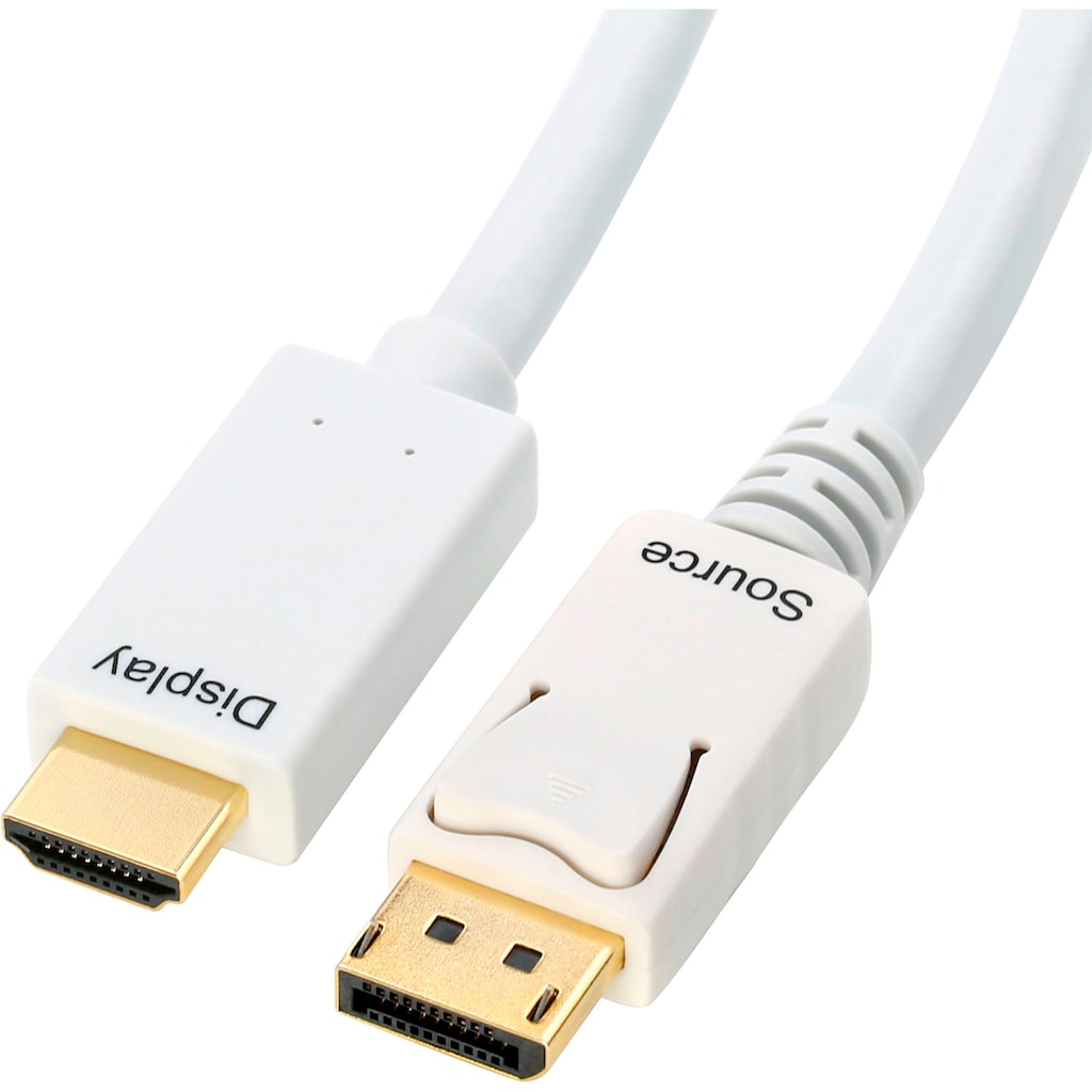 CSL Audio- & Video-Kabel »DisplayPort, HDMI Kabel, mehrfach geschirmt, verschiedene Längen«, HDMI-DisplayPort, HDMI-DisplayPort, 200 cm