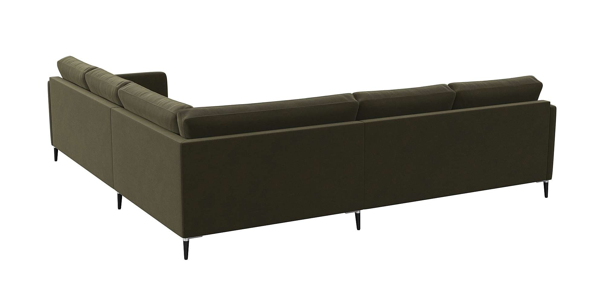 FLEXLUX Ecksofa »Fiore, L-Form, bequem und komfortabel durch hochwertigem Sitzaufbau«, schmale Armlehnen, Kaltschaum, Füße Alu+schwarz
