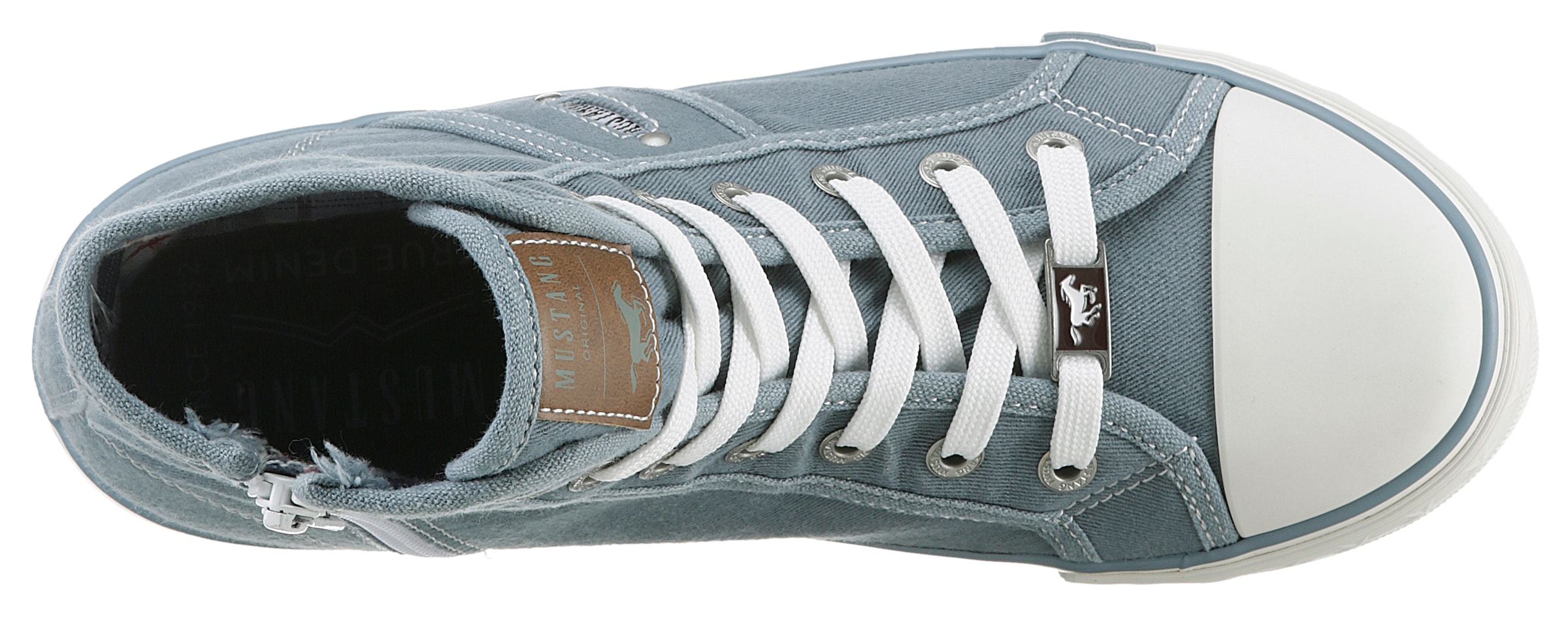 Mustang Shoes Sneaker, High Top-Sneaker, Schnürschuh mit Label in der Laufsohle