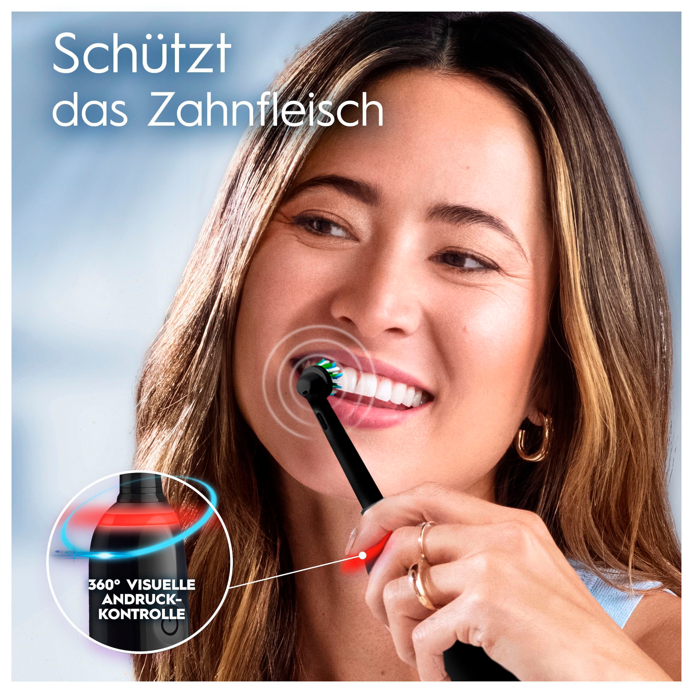 Oral-B Elektrische Zahnbürste »Pro 3 3000« 2 Stk. Aufsteckbürsten 3 Putzmodi