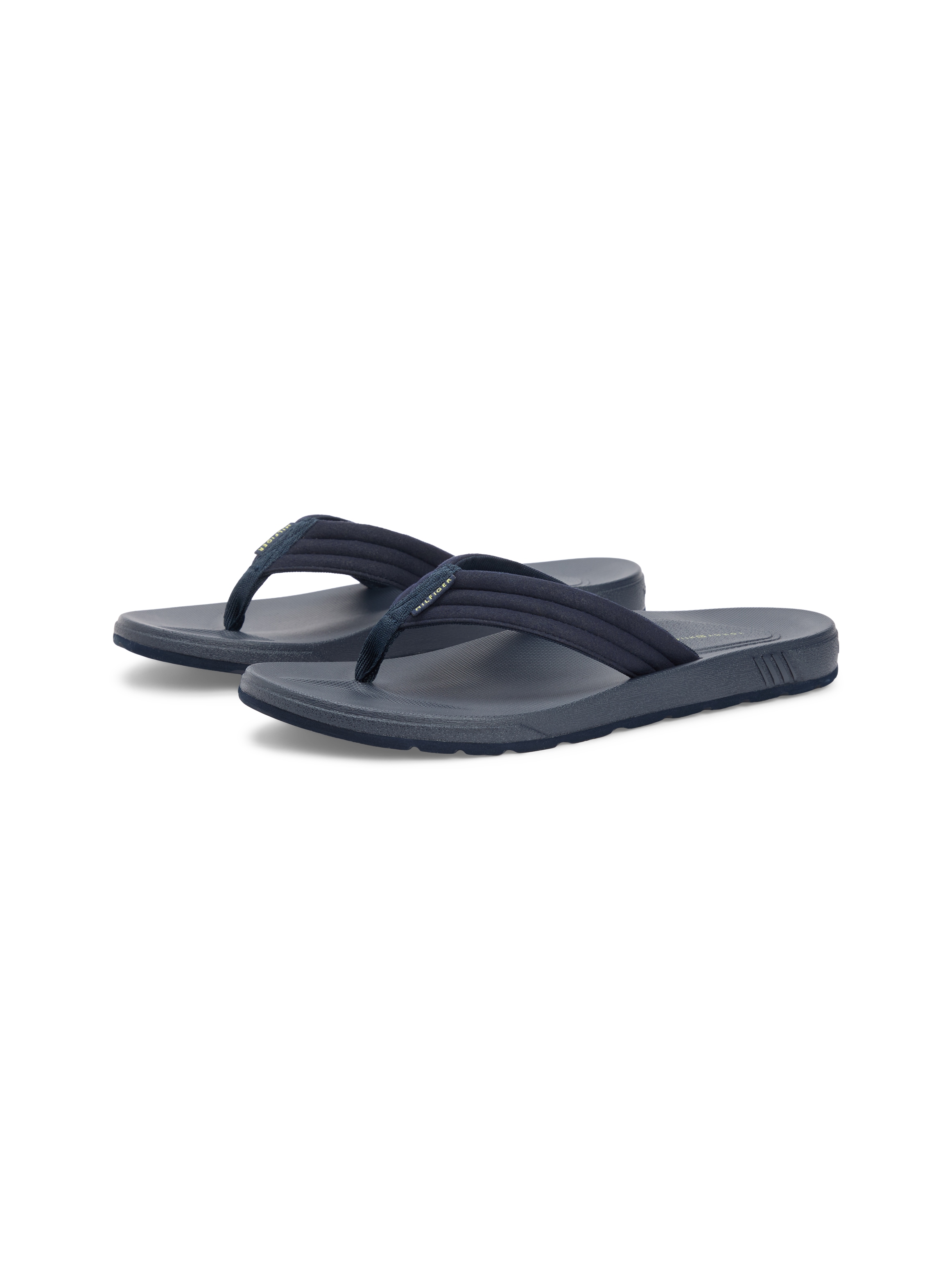 Tommy Hilfiger Zehentrenner »MOLDED HILFIGER LTH BEACH SANDAL«  Sommerschuh, Dianette, Flat mit dezentem Label