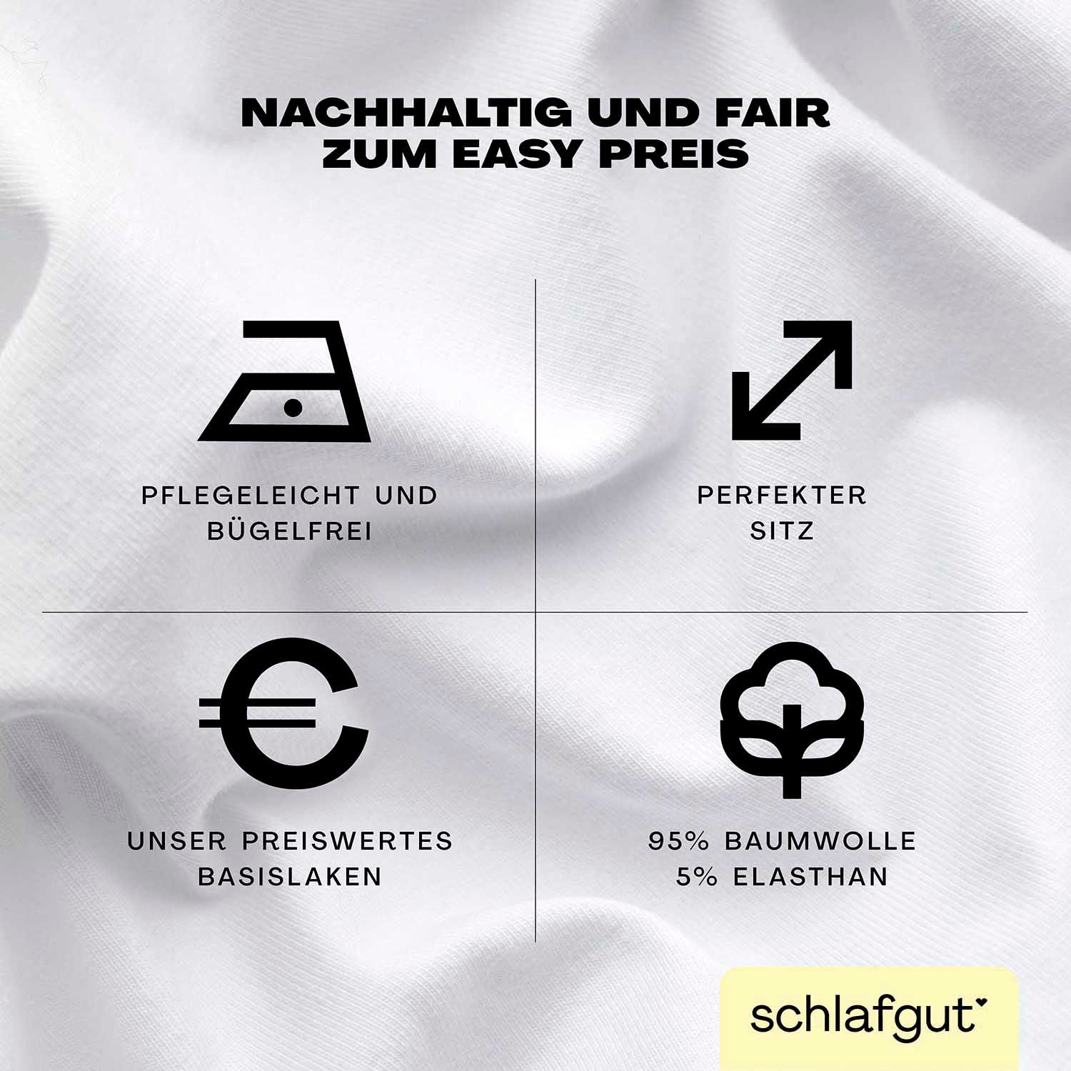 Schlafgut Spannbettlaken »EASY Jersey Elasthan Topper«, MADE IN GREEN by OEKO-TEX®