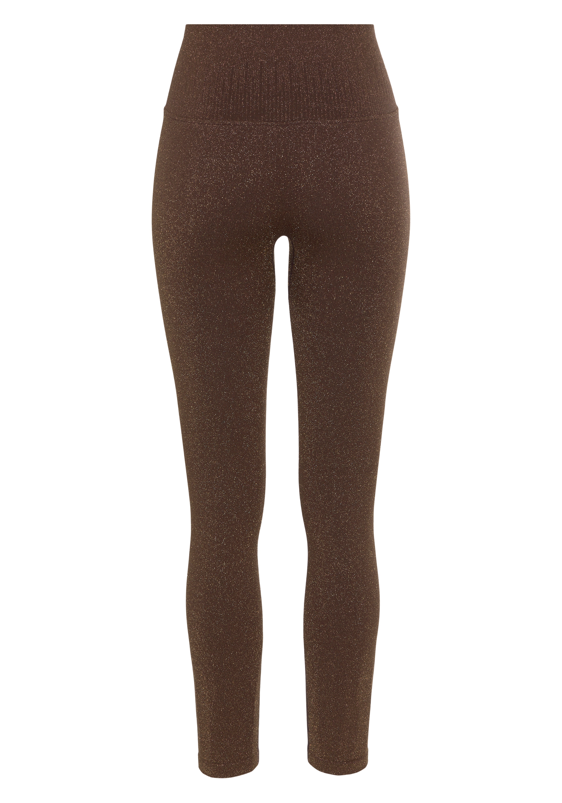 LASCANA Seamless Leggings, mit goldenem Lurex