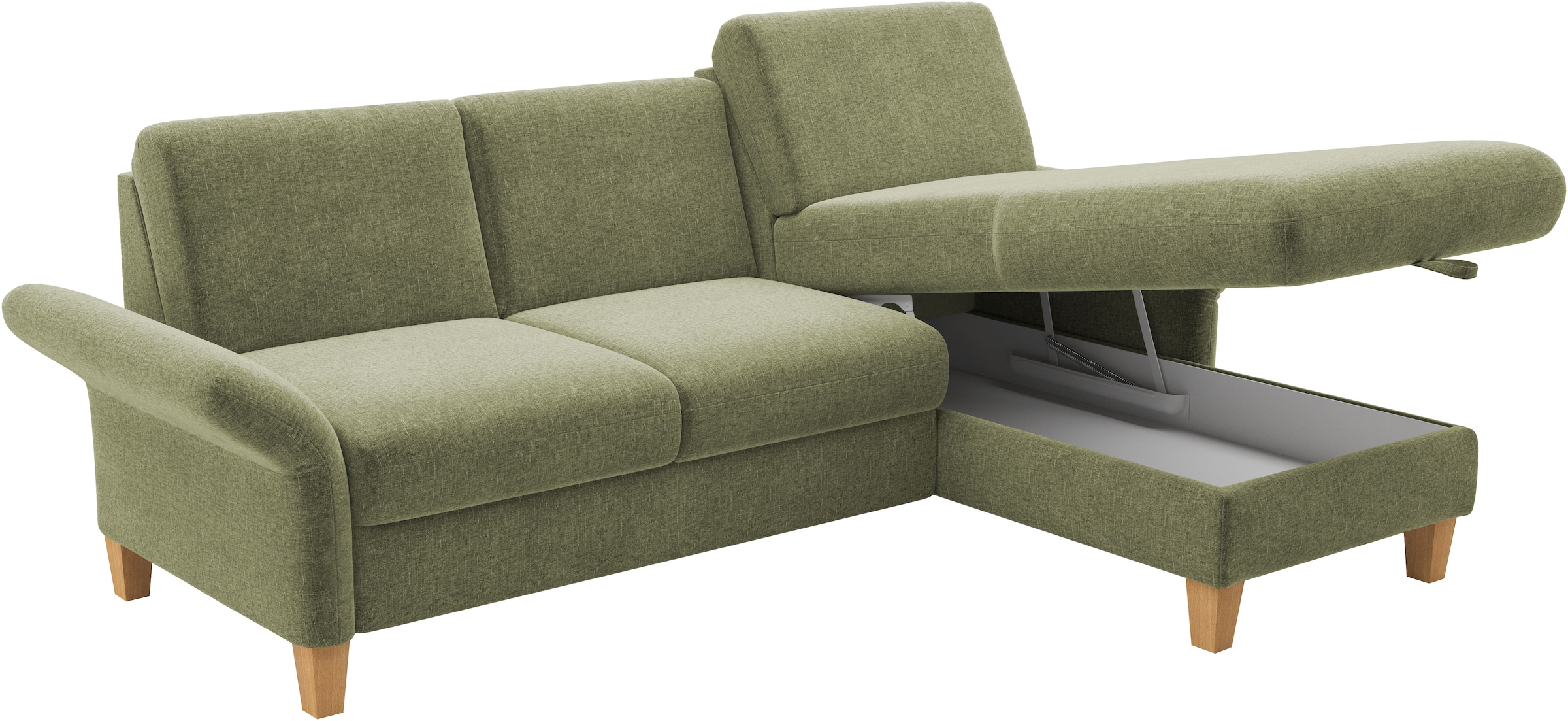 Home affaire Ecksofa »Rochelle, L-Form«, wahlweise mit Armteilverstellung, Bettfunktion und Bettkasten