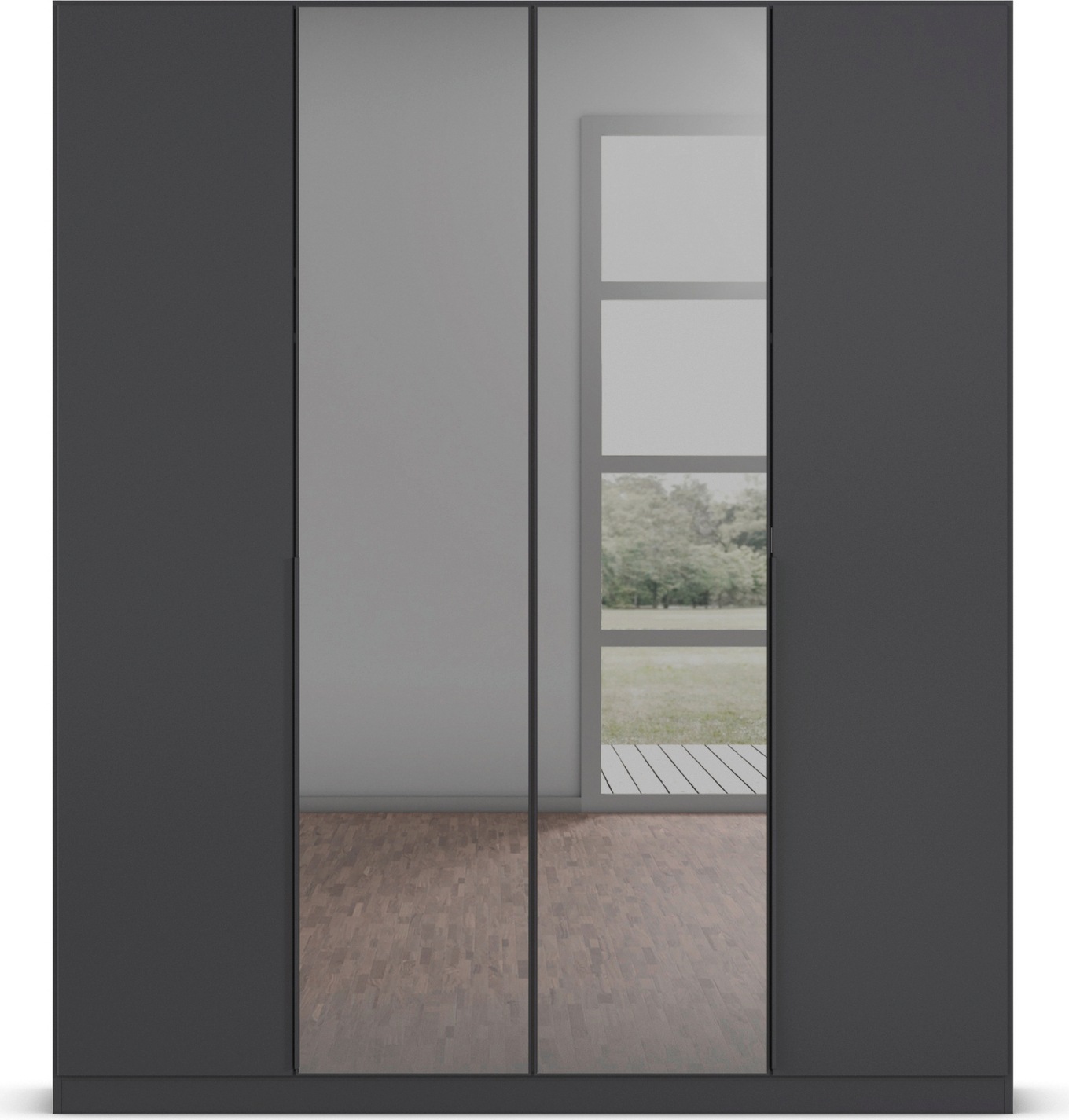 INOSIGN BY RAUCH Drehtürenschrank »Ferris Schrank Breite 2,10m BESTSELLER Schlafzimmerschrank«, Kleiderschrank mit Spiegel in den Ausführungen BASIC/CLASSIC/PREMIUM
