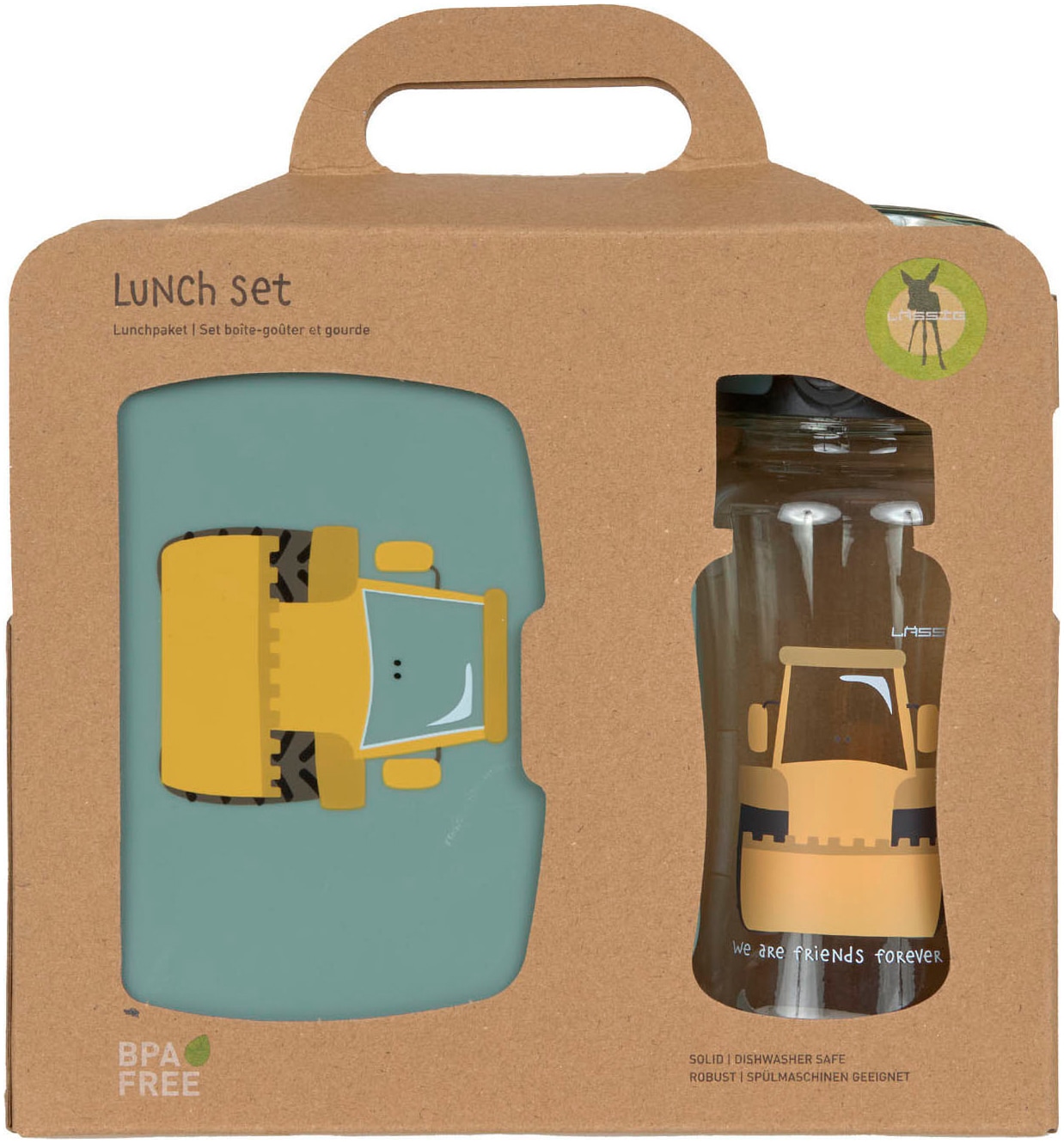 LÄSSIG Lunchbox »Tiny Drivers, Excavator« Set, 2 Stk. tlg. mit Trinkflasche