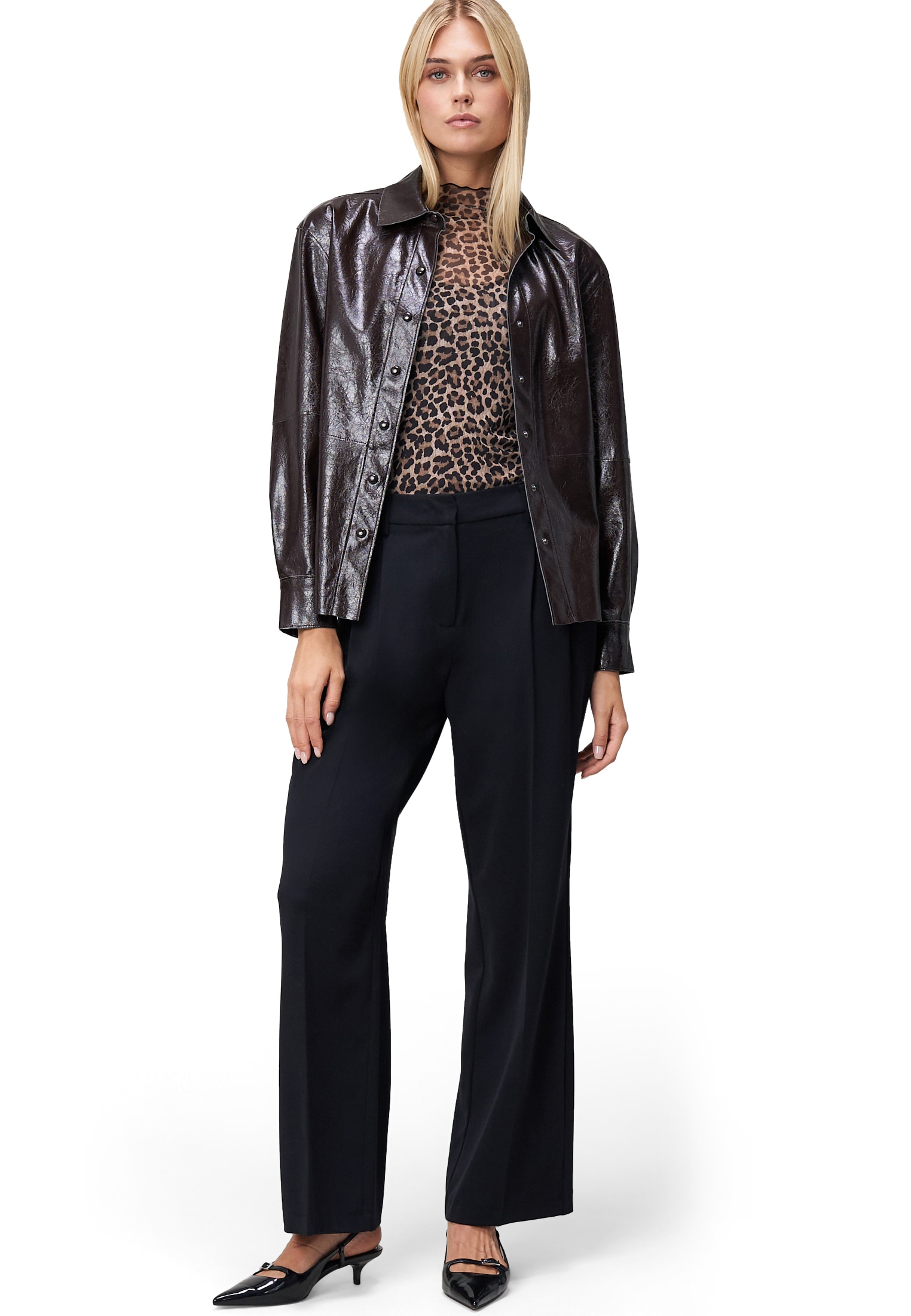 Zero Langarmshirt »Leoshirt mit Stehkragen«