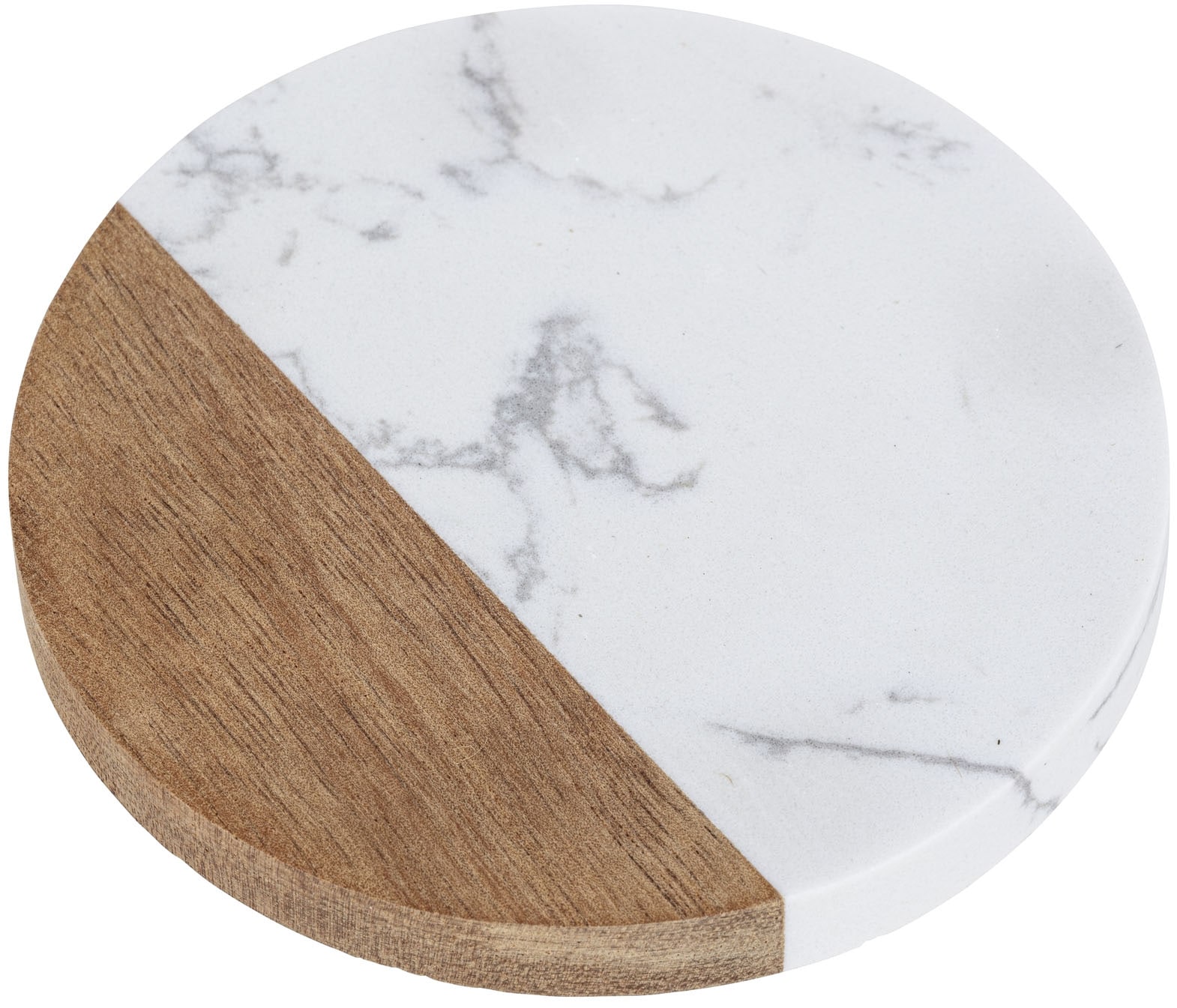 SCHÖNER WOHNEN-Kollektion Glasuntersetzer »Marnie« edle Getränkeuntersetzer aus Marmor & Akazienholz, für Gläser & Drinks