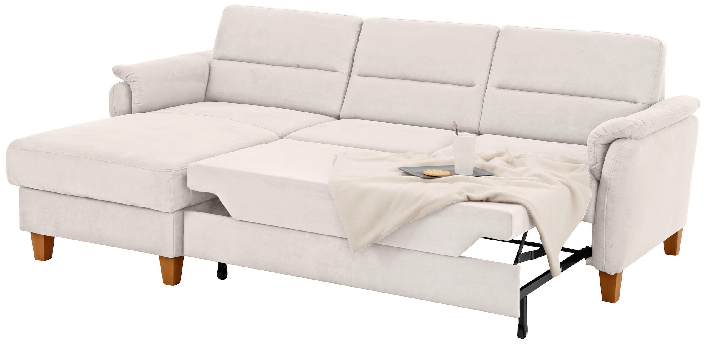 Home affaire Ecksofa »Palmera L-Form«, Federkern, wahlweise mit Bettfunktion und mit/ohne Bettkasten