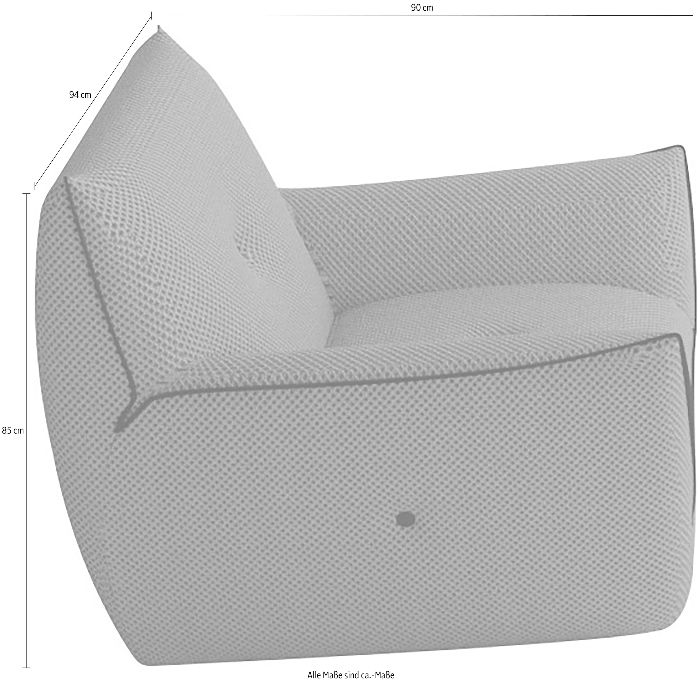 Egoitaliano Sessel »Yuki, extravagantes Design und höchster Sitzkomfort, tolle Details« mit bioelasatische MIcrofaser BOUNCE bezogen