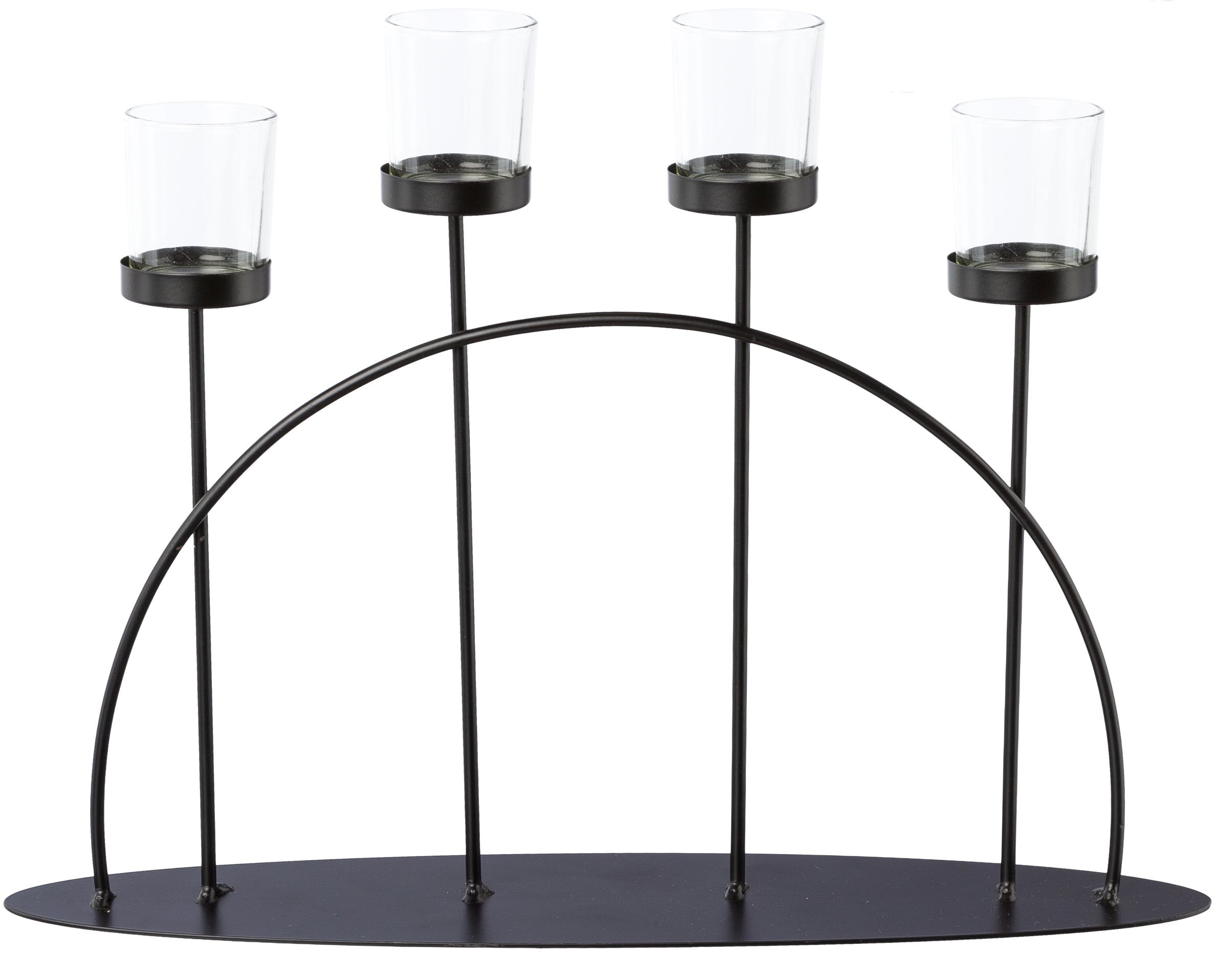 Creativ deco Teelichthalter »Weihnachtsdeko«, (1 St.), auch als Adventskranz geeignet, Höhe ca. 25 cm