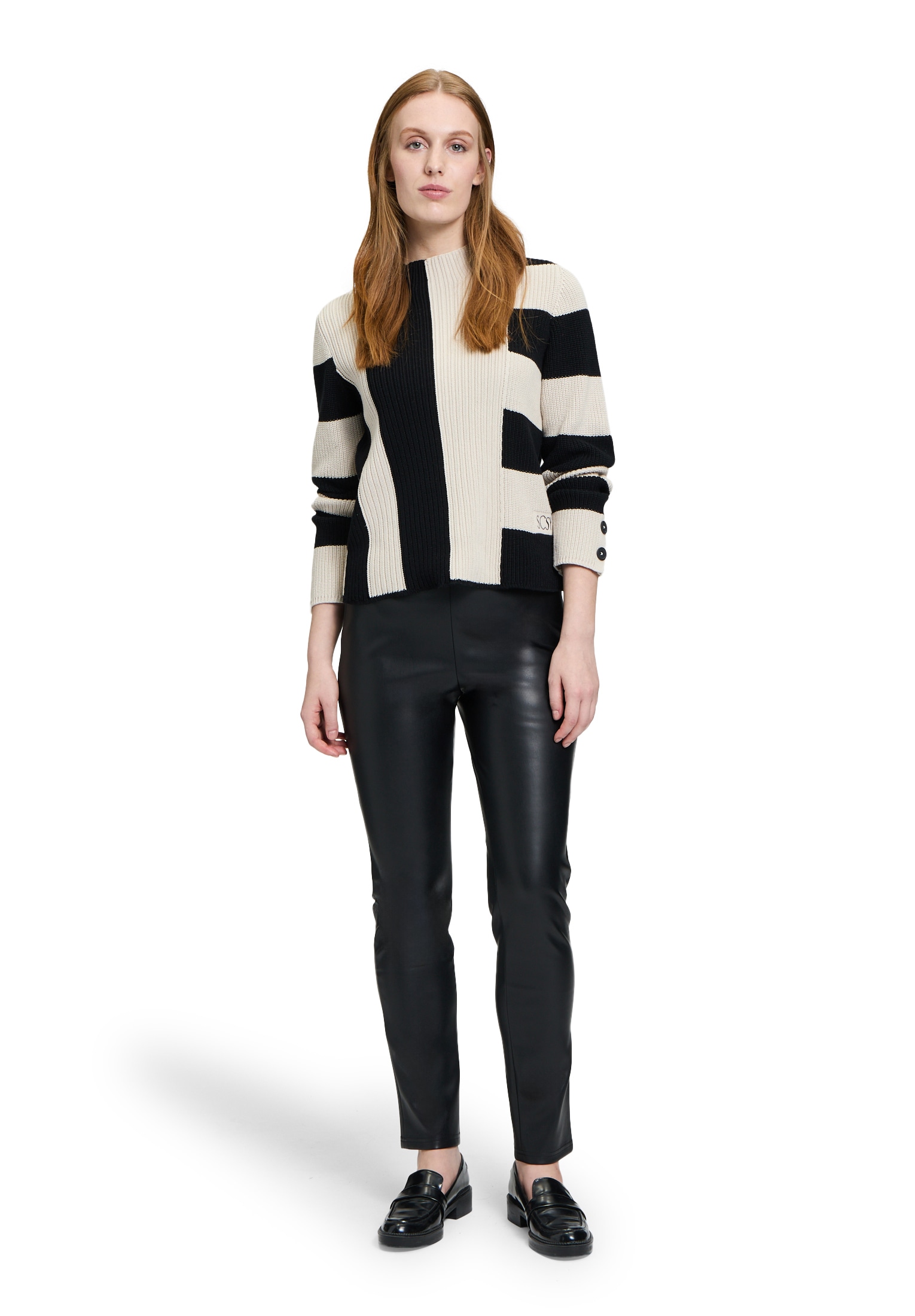 Betty Barclay Rundhalspullover »Grobstrick-Pullover mit Blockstreifen«