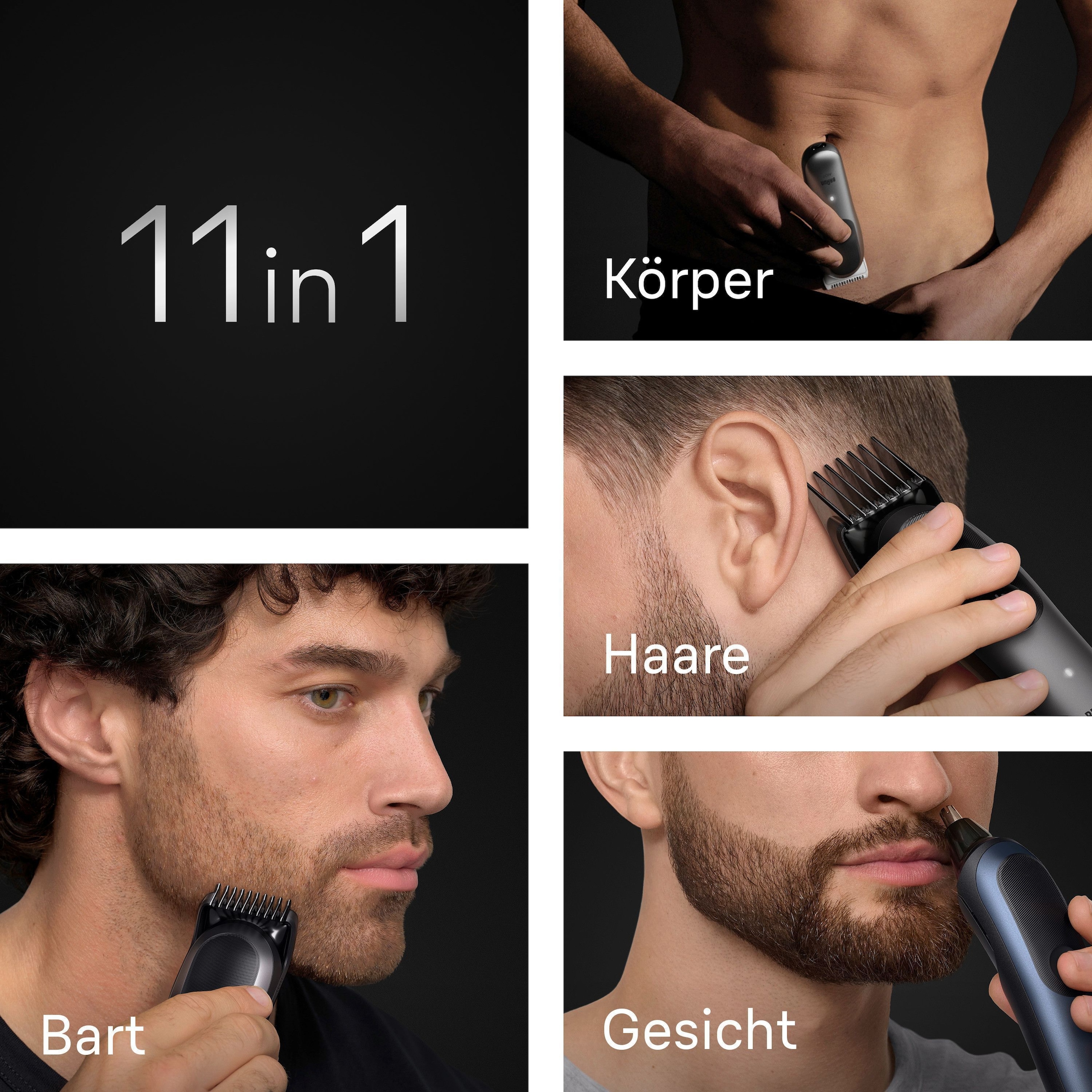 Braun Haarschneider »Braun All-in-One Series 7, 11-in-1 Groomingset« 120 Min Akku, SkinGuard-Technologie, AquaGrip für Unterwassernutzung