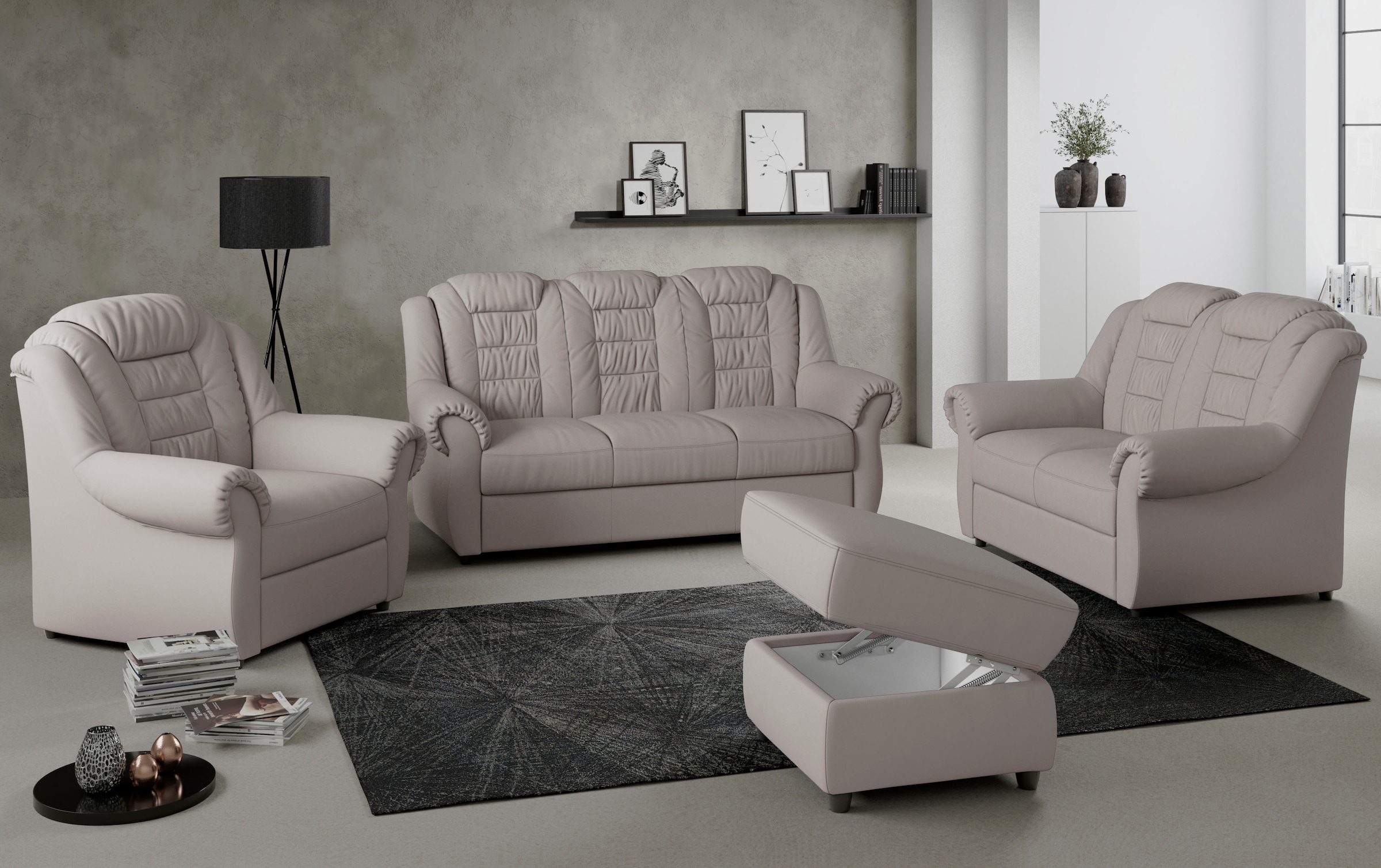 Home affaire 2-Sitzer »Boston«, Sofa mit hoher Rückenlehne