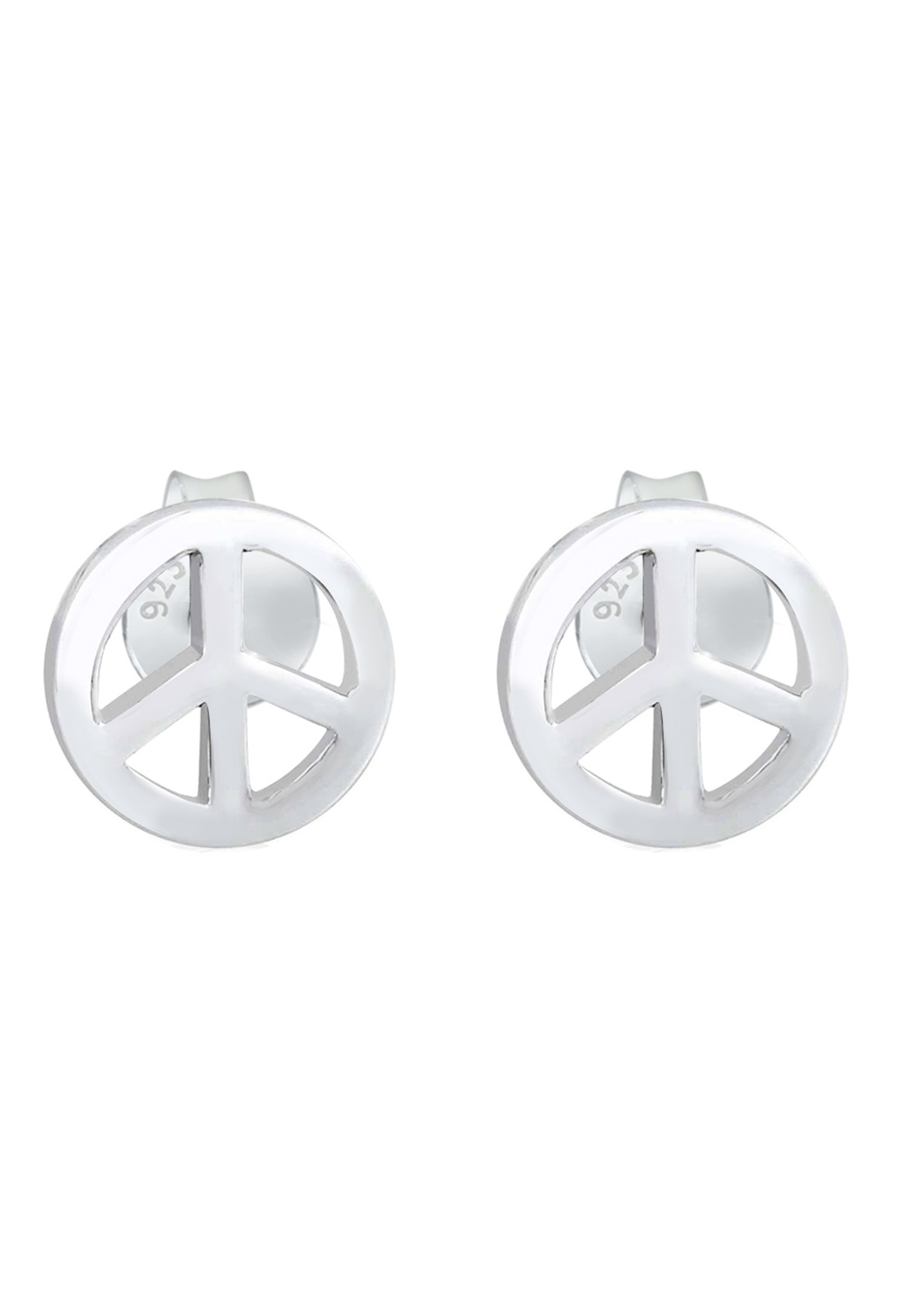 Elli Paar Ohrstecker »Ohrringe Peace Zeichen Boho Symbol Hippie 925 Silber«