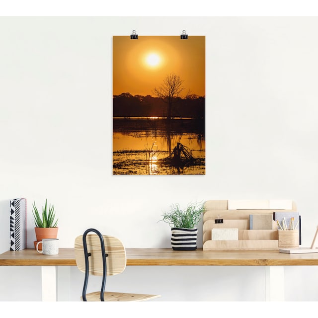 Artland Wandbild »Sonnenuntergang II«, Afrika, (1 St.), als Alubild,  Leinwandbild, Wandaufkleber oder Poster in versch. Größen im OTTO Online  Shop