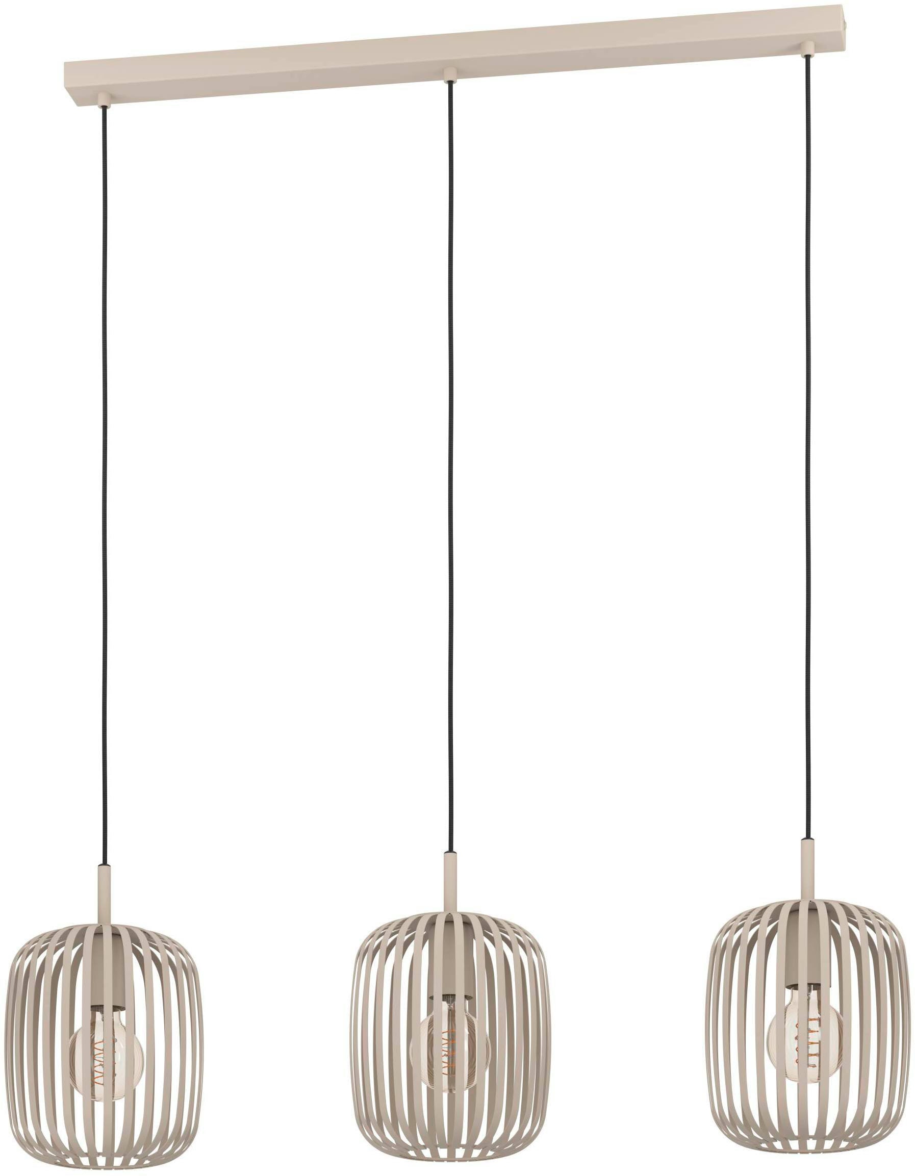 EGLO Pendelleuchte »Hängeleuchte ROMAZZINA, exkl. E27, Stahl, Pendellampe« E27 Esszimmerlampe, 90x20x110cm, 3-flammig, modern, minimalistisch,