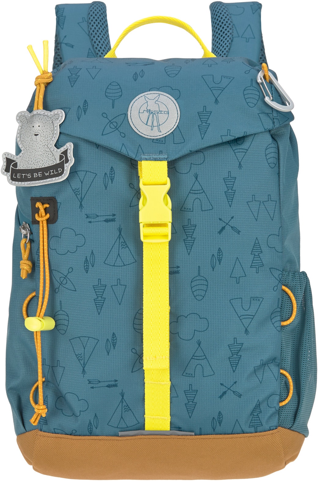 LÄSSIG Kinderrucksack »Adventure, Blue, Mini Backpack«, Reflektoren, inkl. Sitzunterlage; PETA-approved vegan; aus recyceltem Material