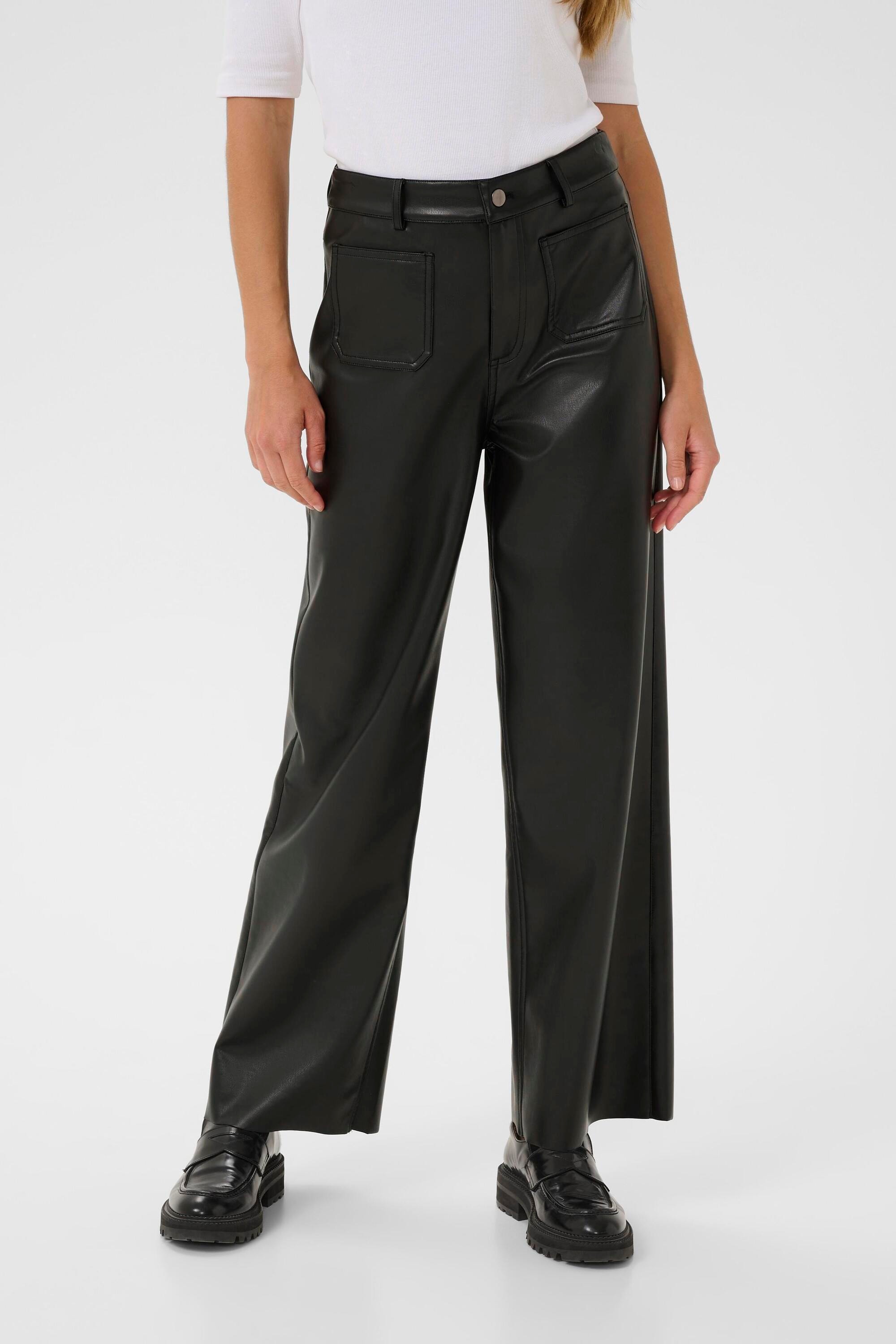 KAFFE Lederimitathose »Jeans KAmikka«