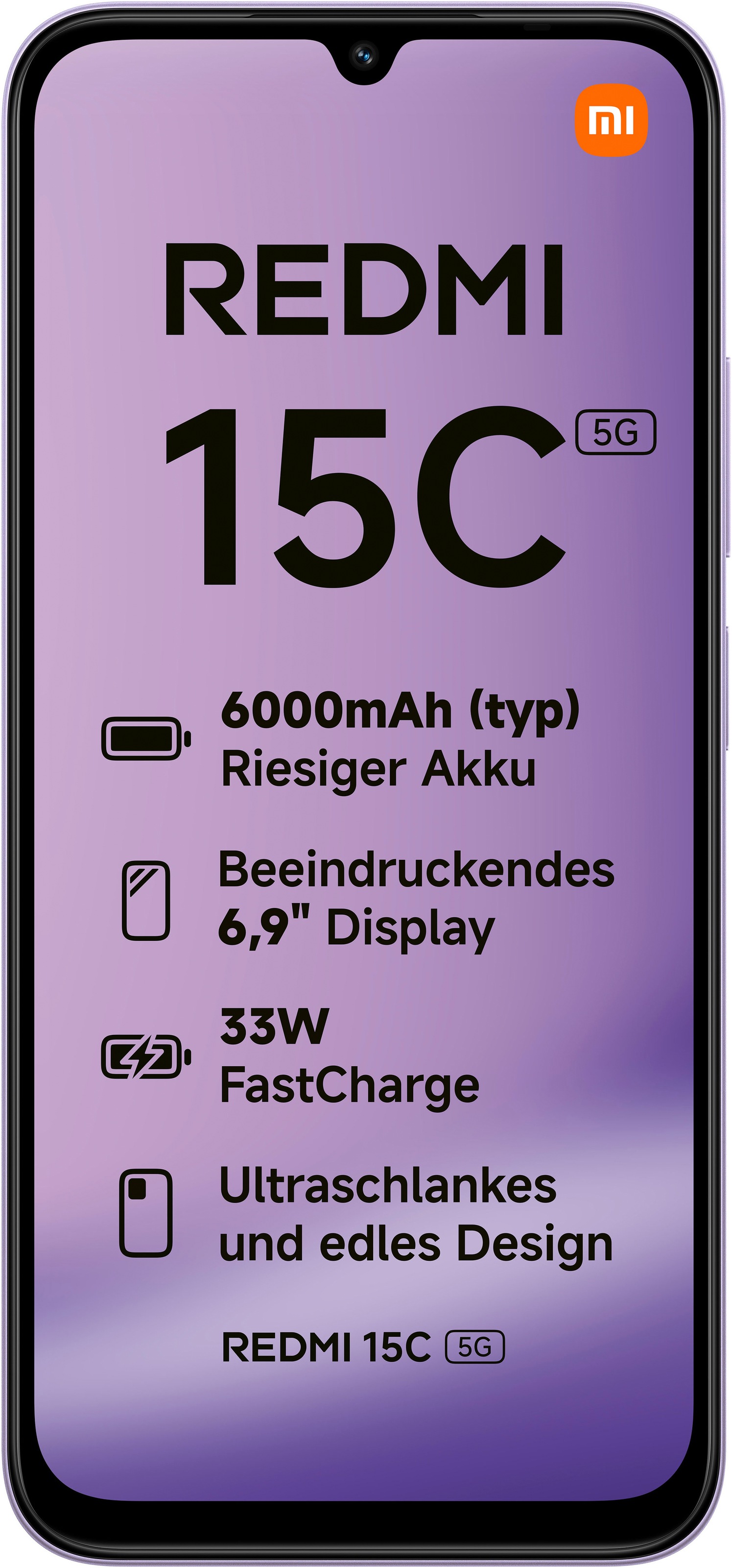 Xiaomi Smartphone »Redmi 15C 5G 4+128GB«, Dusk Purple