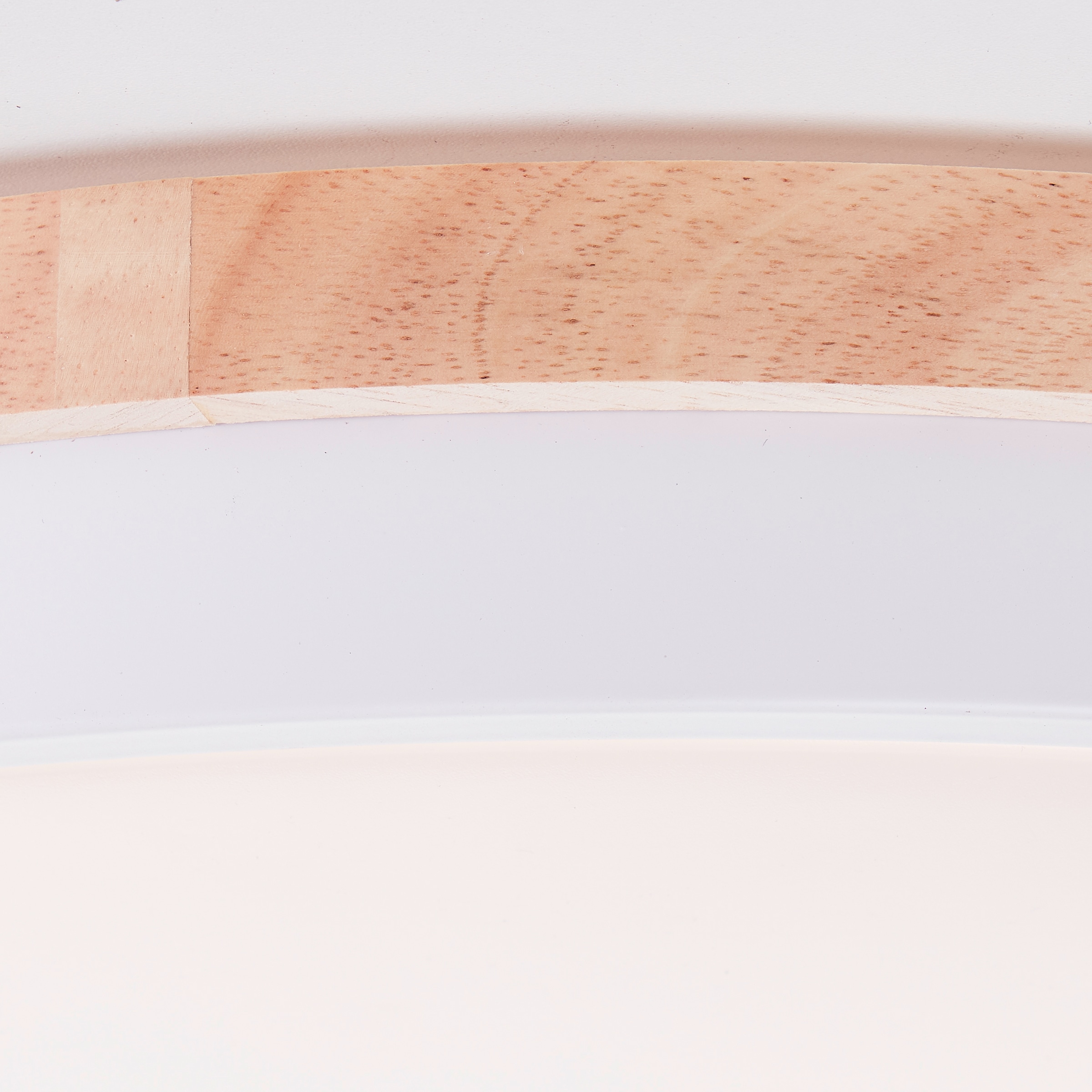 Brilliant LED Deckenleuchte »Baarlo«, Ø 50 cm, 4500 lm, 3000-6500 K, dimmbar, Fernbedienung, Holz/Metall
