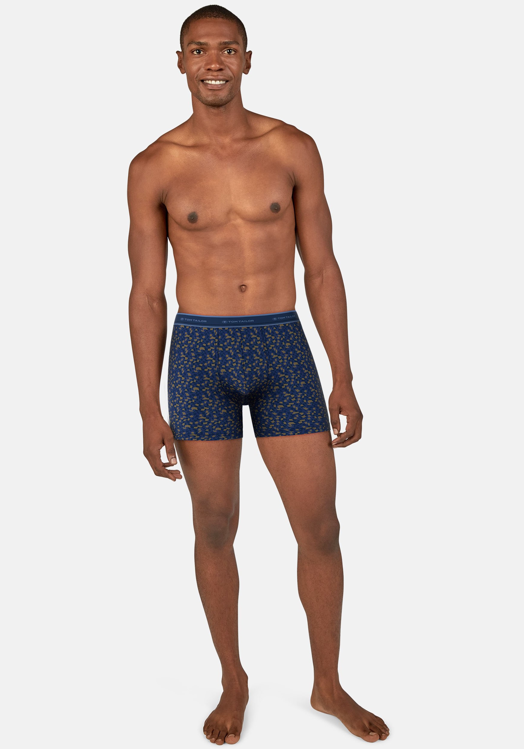 TOM TAILOR Langer Boxer, (2er-Pack), mit Logobund