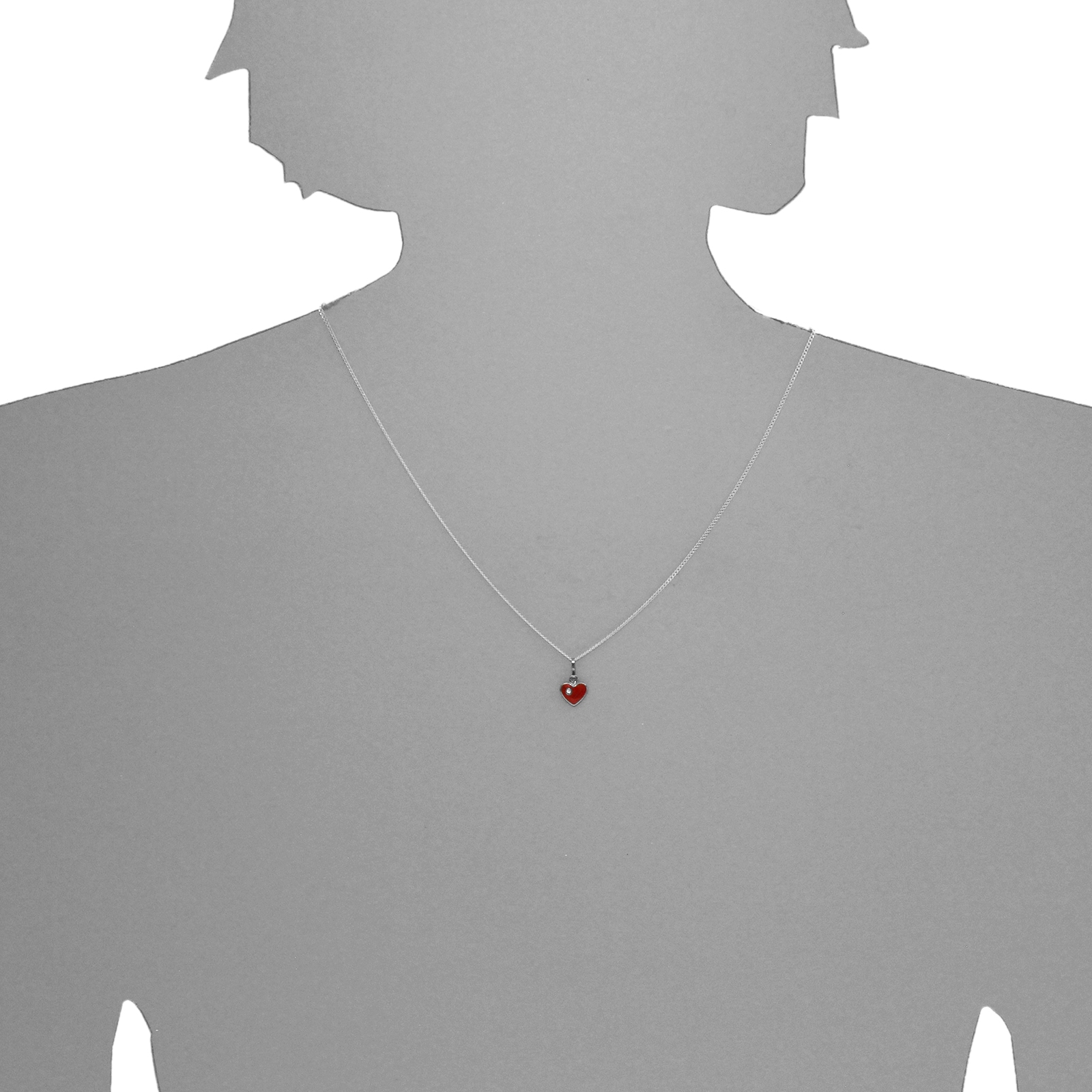 OSTSEE-SCHMUCK Kettenanhänger »- kleines Herz - Silber 925/000 - Glas«