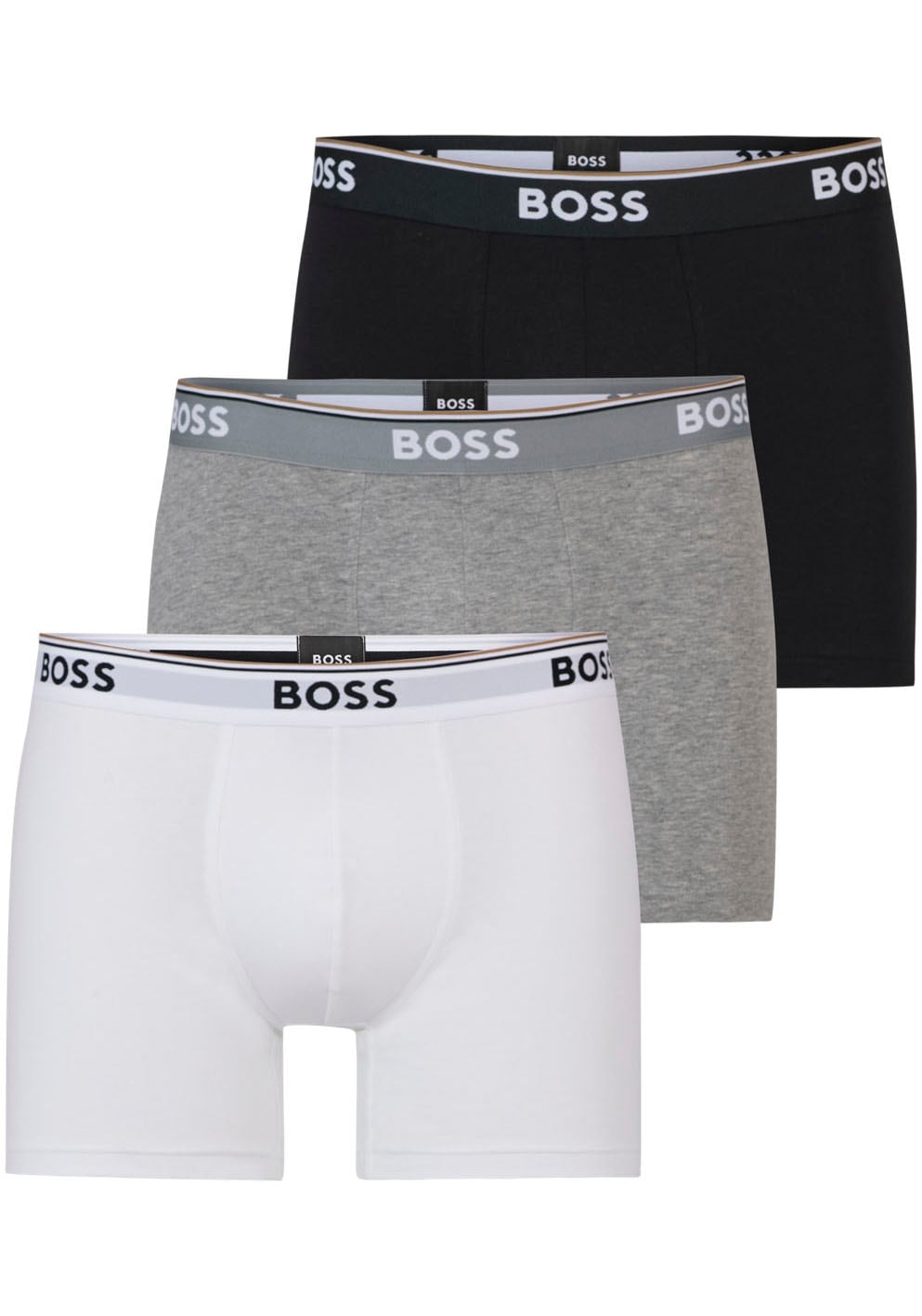 Langer Boxer »Boxer Brief 3P«, (Packung, 3er-Pack), mit farblich passendem Webbund