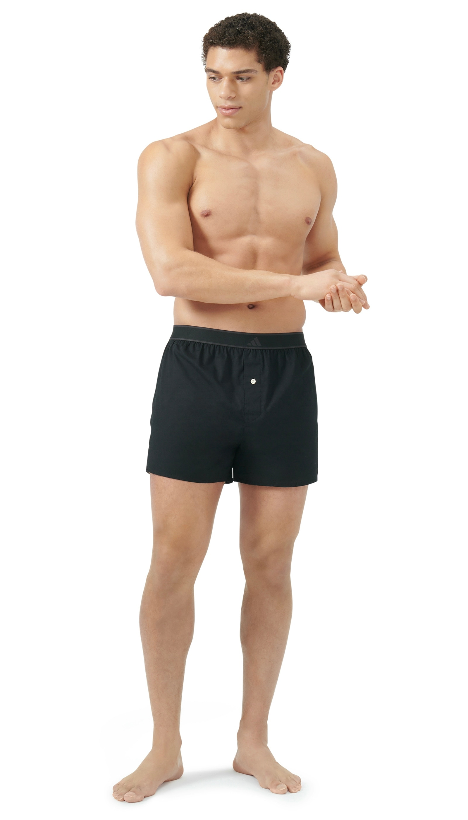 adidas Sportswear Webboxer »Active Woven«, (2er Pack), Lockere Passform, Knopfleiste