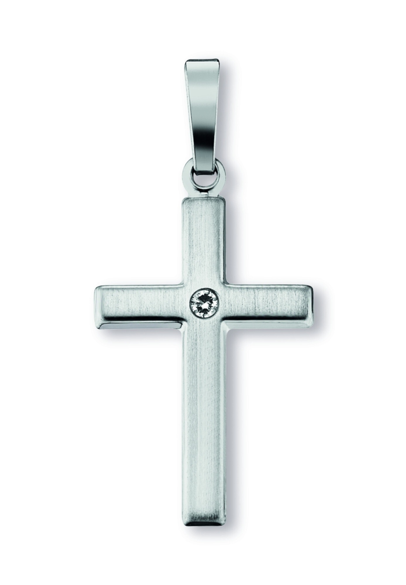 ONE ELEMENT Kettenanhänger »Zirkonia Kreuz Anhänger aus 925 Silber«