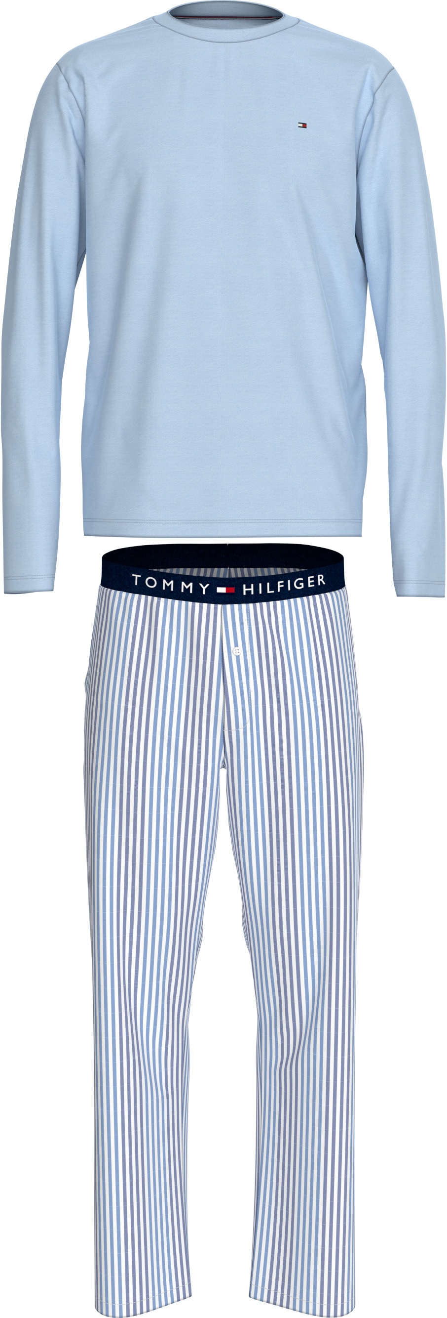 Tommy Hilfiger Underwear Pyjama »LS PANT WOVEN SET PRINT«, (Set, 2 tlg., 2er), mit Streifenmuster