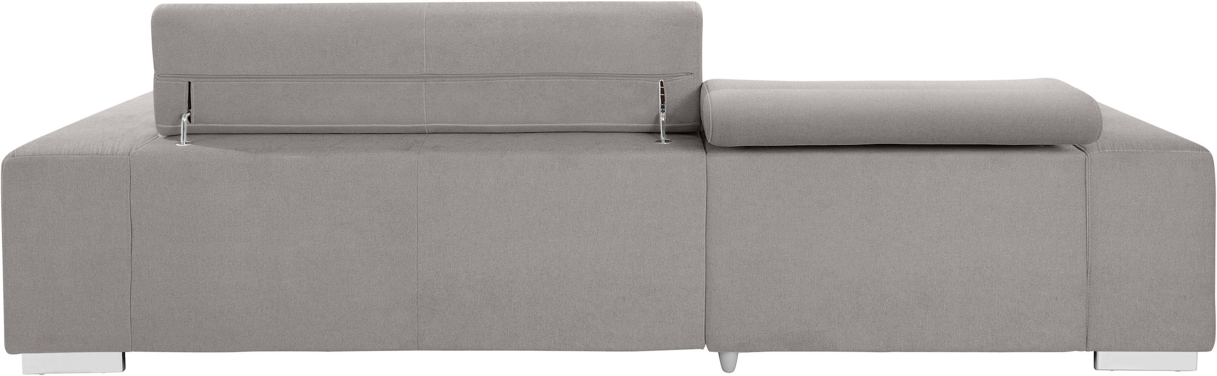 COTTA Ecksofa »Orion L-Form« mit 2x Kopfteilverstellung & 3 Nierenkissen