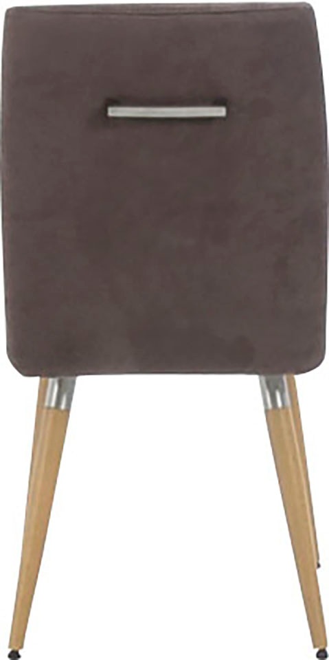 K+W Komfort & Wohnen 4-Fußstuhl »6411« () mit Sitzsteppung, Edelstahlgriff am Rücken, Massivholzbeine