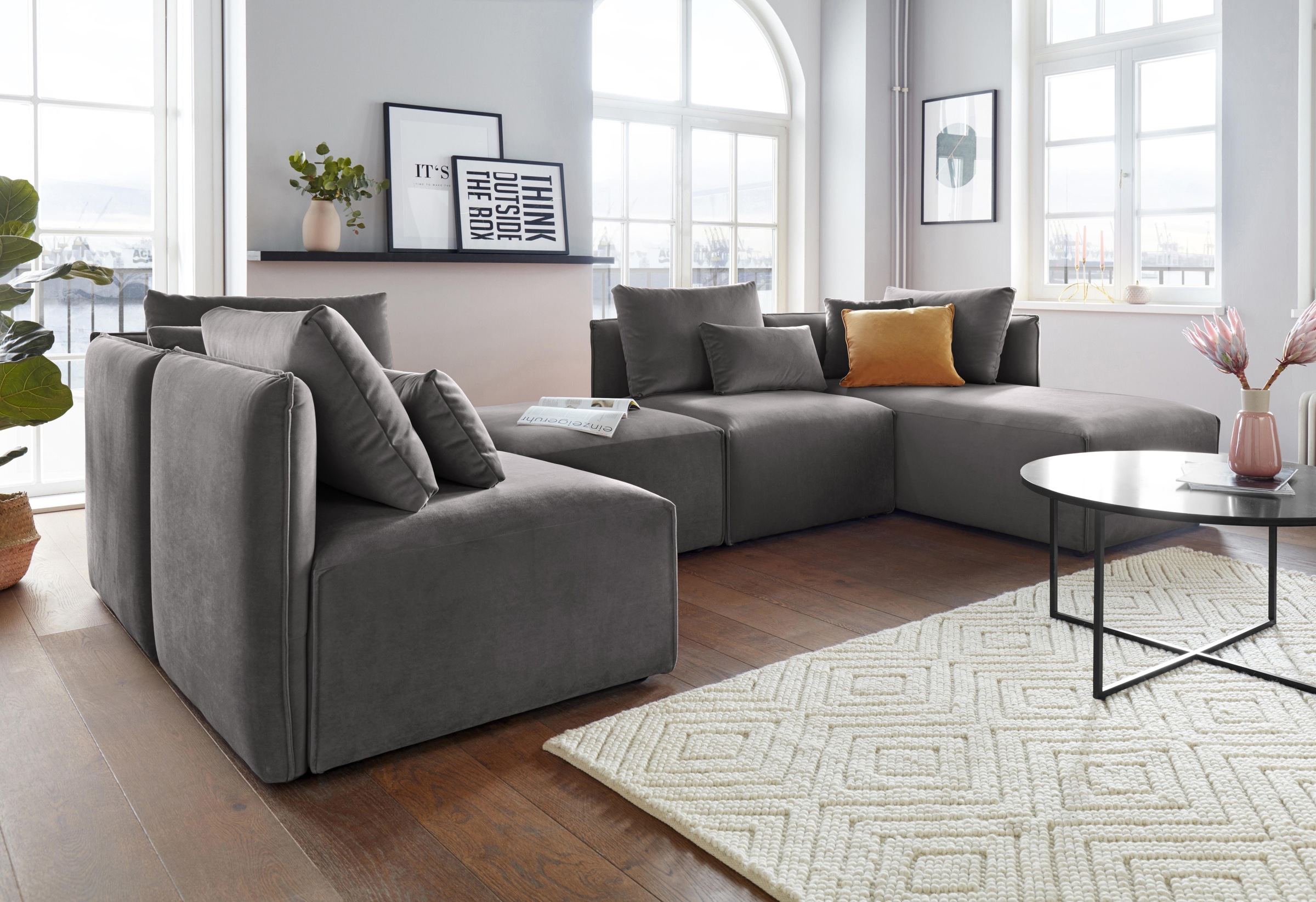 OTTO home Wohnlandschaft »Nöre U-Form« 5 Teile, in vielen Bezugsqualitäten und Farben s. auch "Nöre"