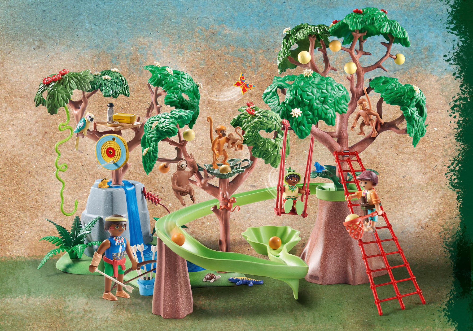 Playmobil® Konstruktions-Spielset »Tropischer Dschungel-Spielplatz (71142), Wiltopia«, (138 St.), teilweise aus recyceltem Material; Made in Germany