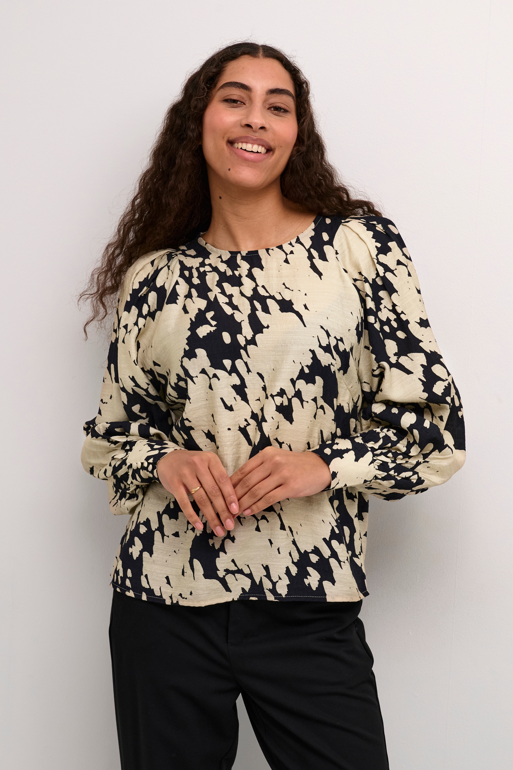 KAFFE Langarmbluse »Langarm-Bluse KAlouise«