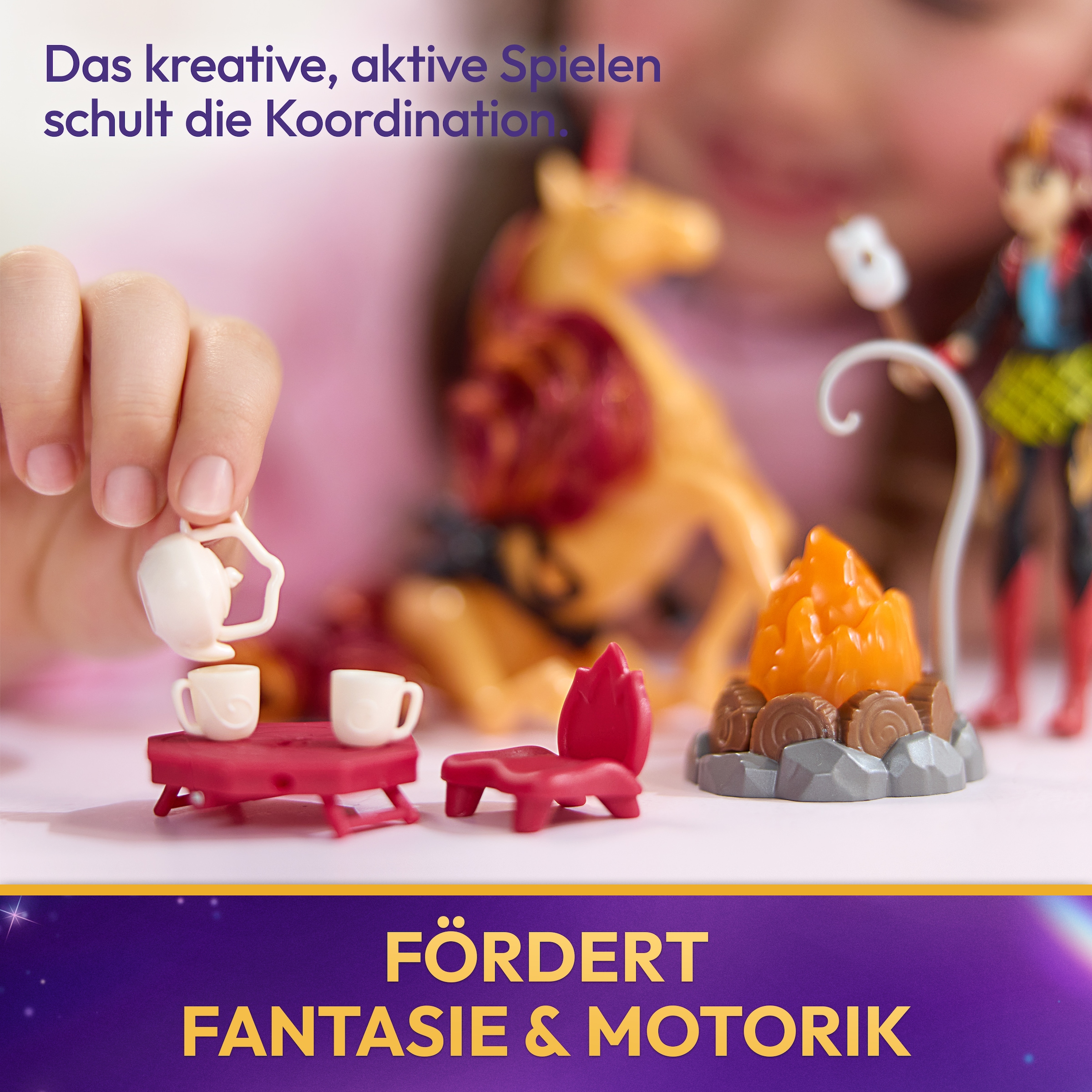 Spin Master Anziehpuppe »Unicorn Academy - Cinders Lagerfeuer-Set«