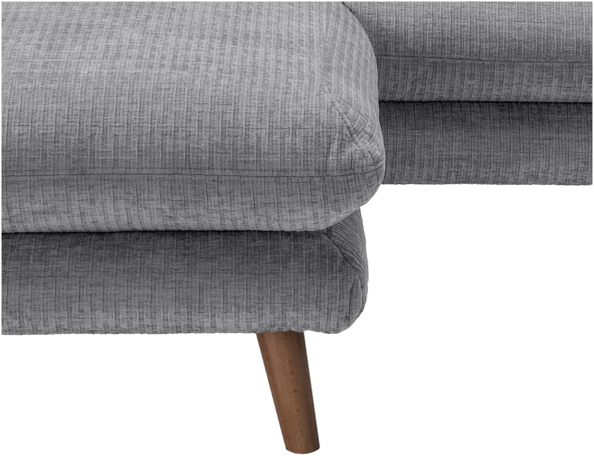 INOSIGN Ecksofa »Lazio modern und bequem, schmale Armlehnen, tolle Detailverarbeitung« zwei verschiedene Fußfarben wählbar