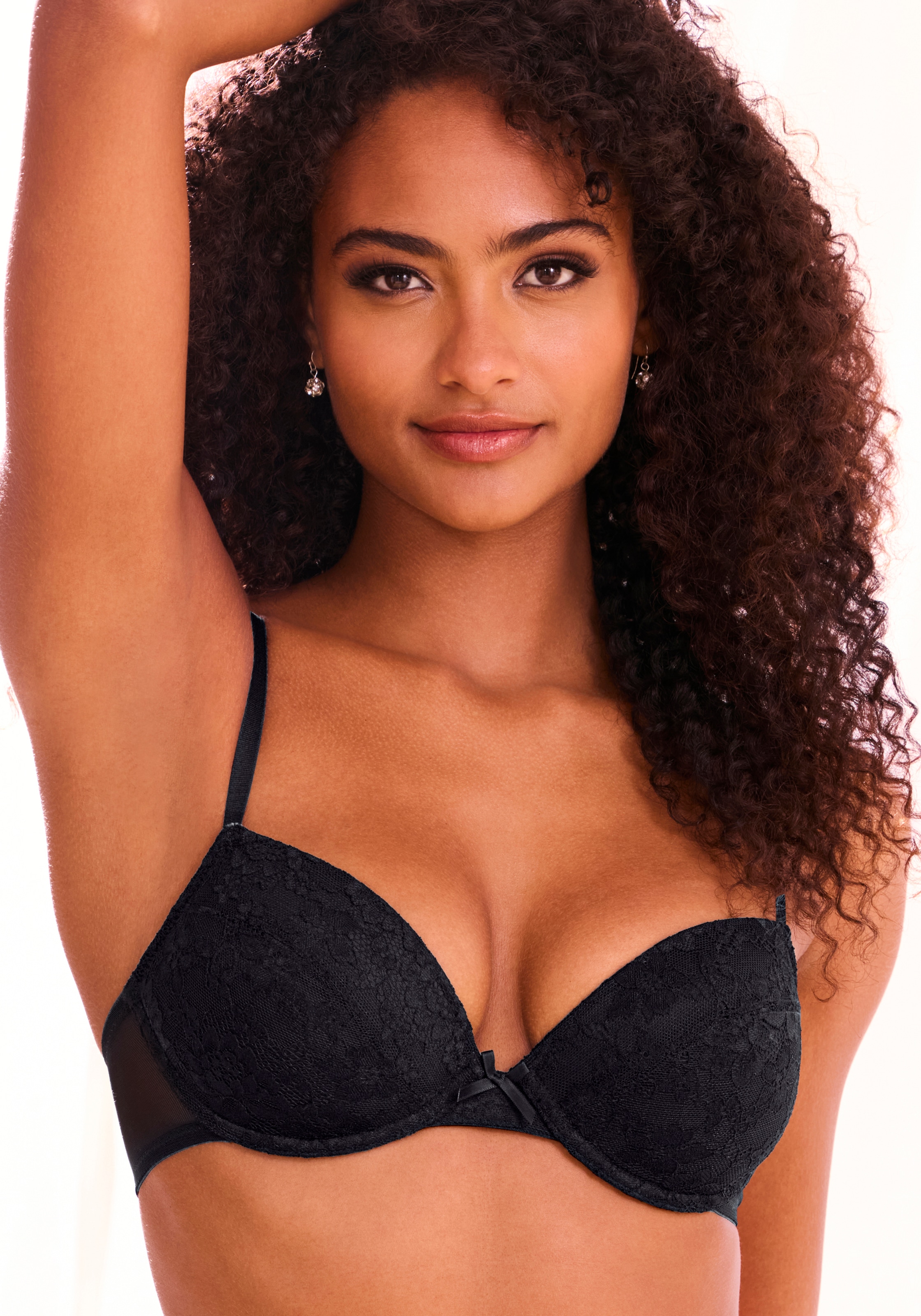 petite fleur Push-up-BH Packung, 3 mit Bügel & herausnehmbaren Push-up-Kissen