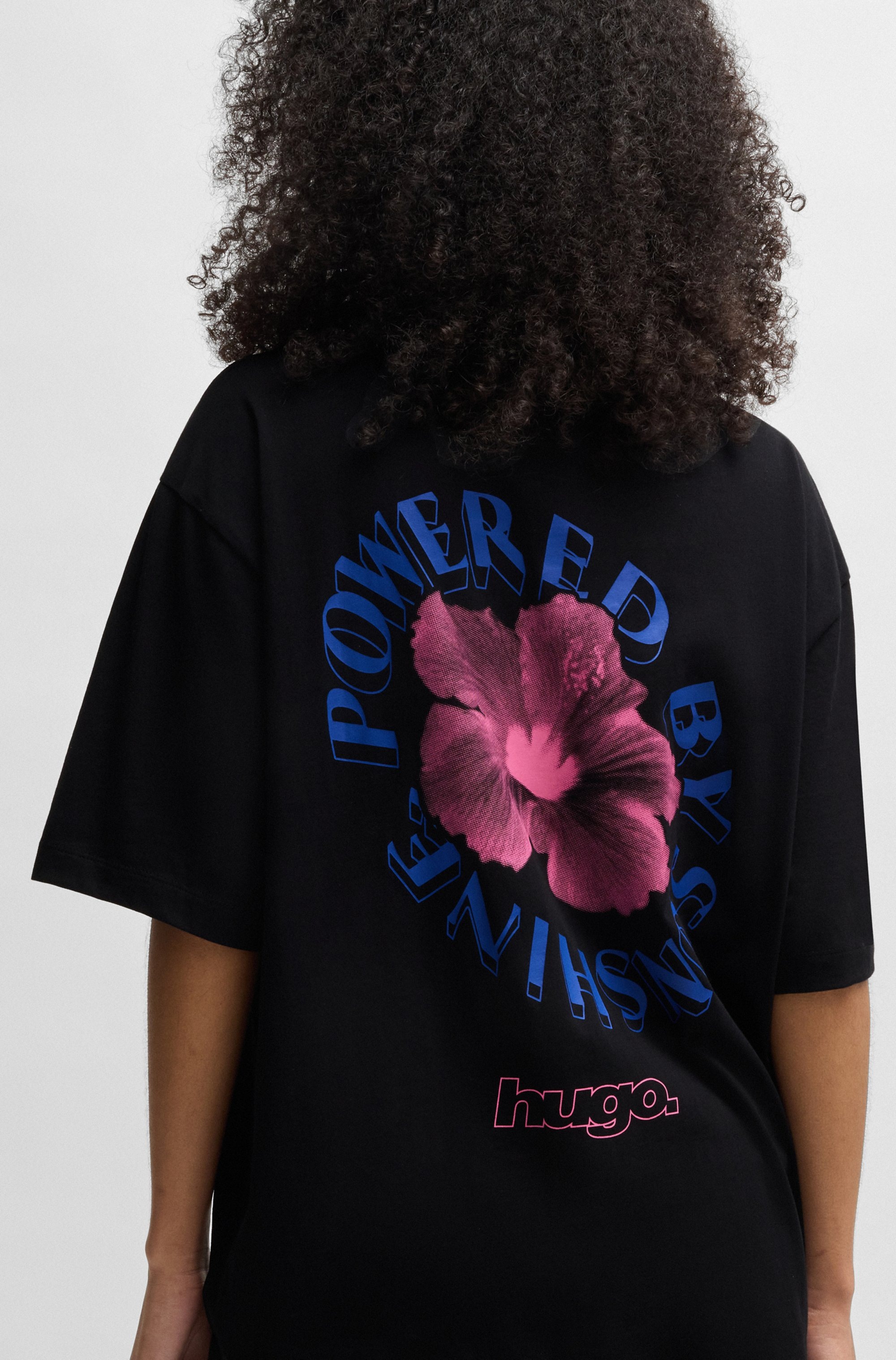 HUGO Blue T-Shirt »Napoka«, Unisex, mit Hugo-Rückendruck