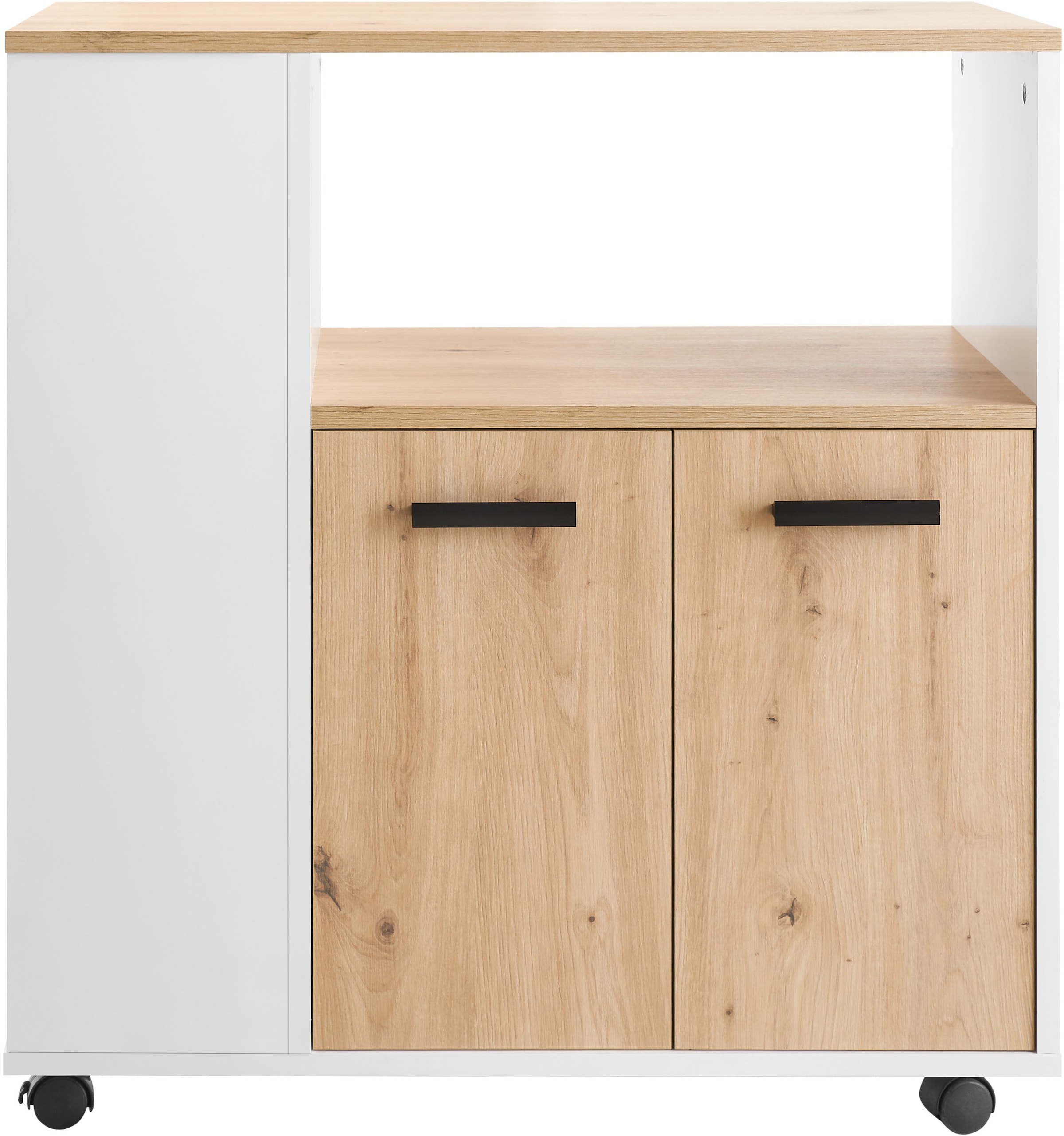 BASIC by Balculina Küchenwagen »Bartender,Rollwagen,Küchenwagen,Servierwagen« 1 Stk. tlg. Breite 75 cm, auf 4 Rollen, diverse Ablagen