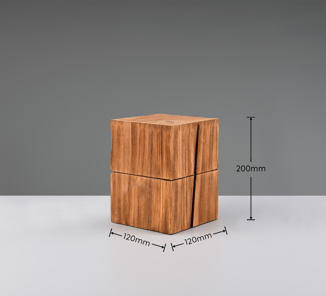 TRIO Leuchten Schreibtischlampe »TREASURE, Deko Tischleuchte Schatzkiste inkl 1xE14 LED 225 Lumen 2700K« E14 1 Stk. Warmweiß Licht startet bei öffnen der Box, Schnurschalter, Naturholz Tischlampe