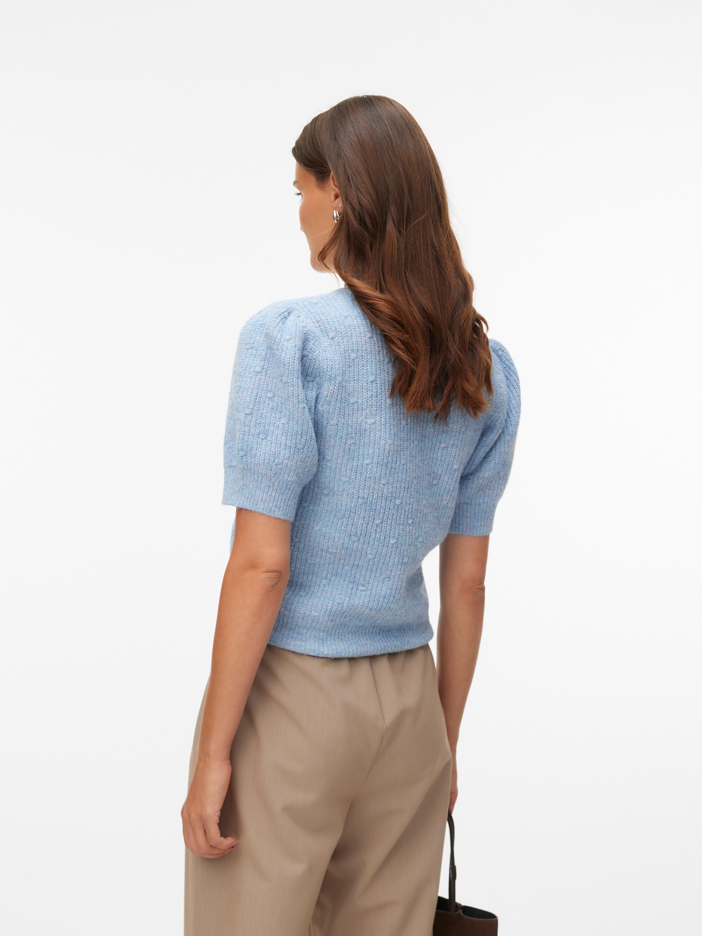 Vero Moda Strickpullover »VMGENIUS 2/4 O-NECK SHORT PULLOVER BOO« mit zarten Strickdetails