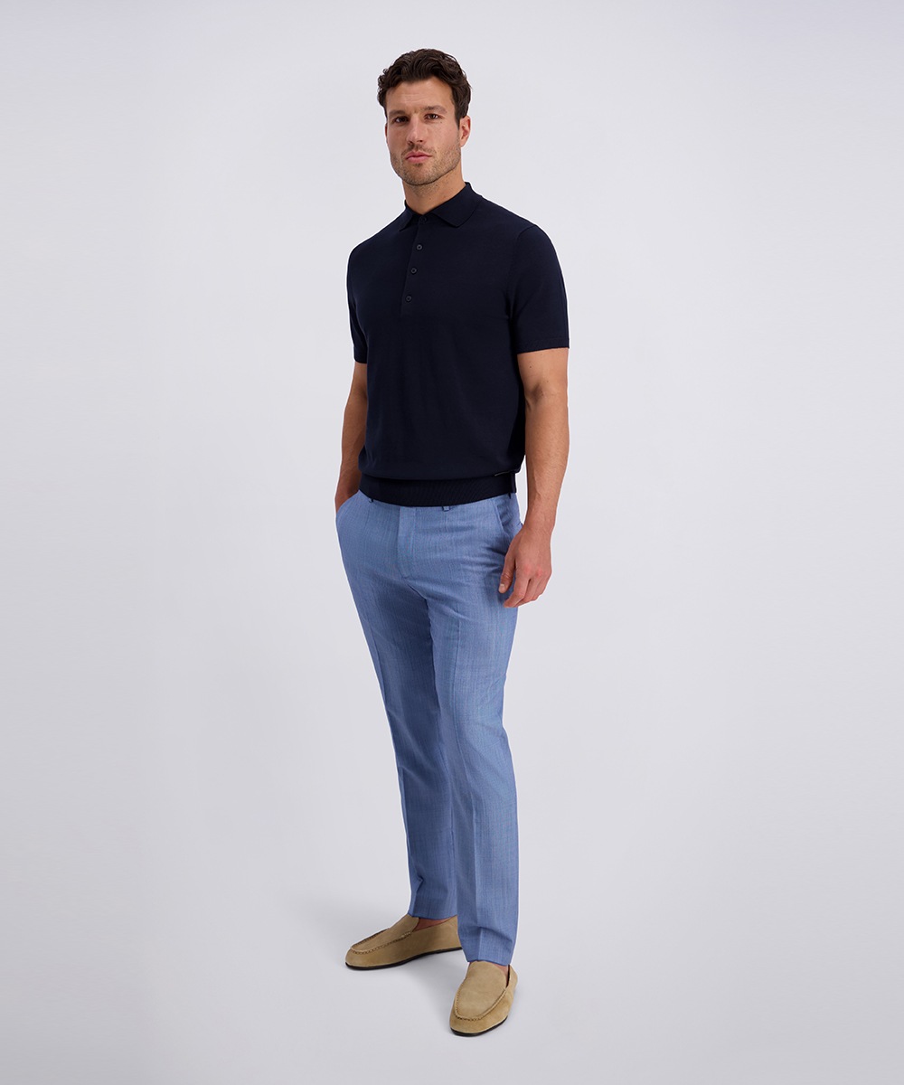 Pierre Cardin Poloshirt »Strick Polo kurzarm« mit Rippbündchen